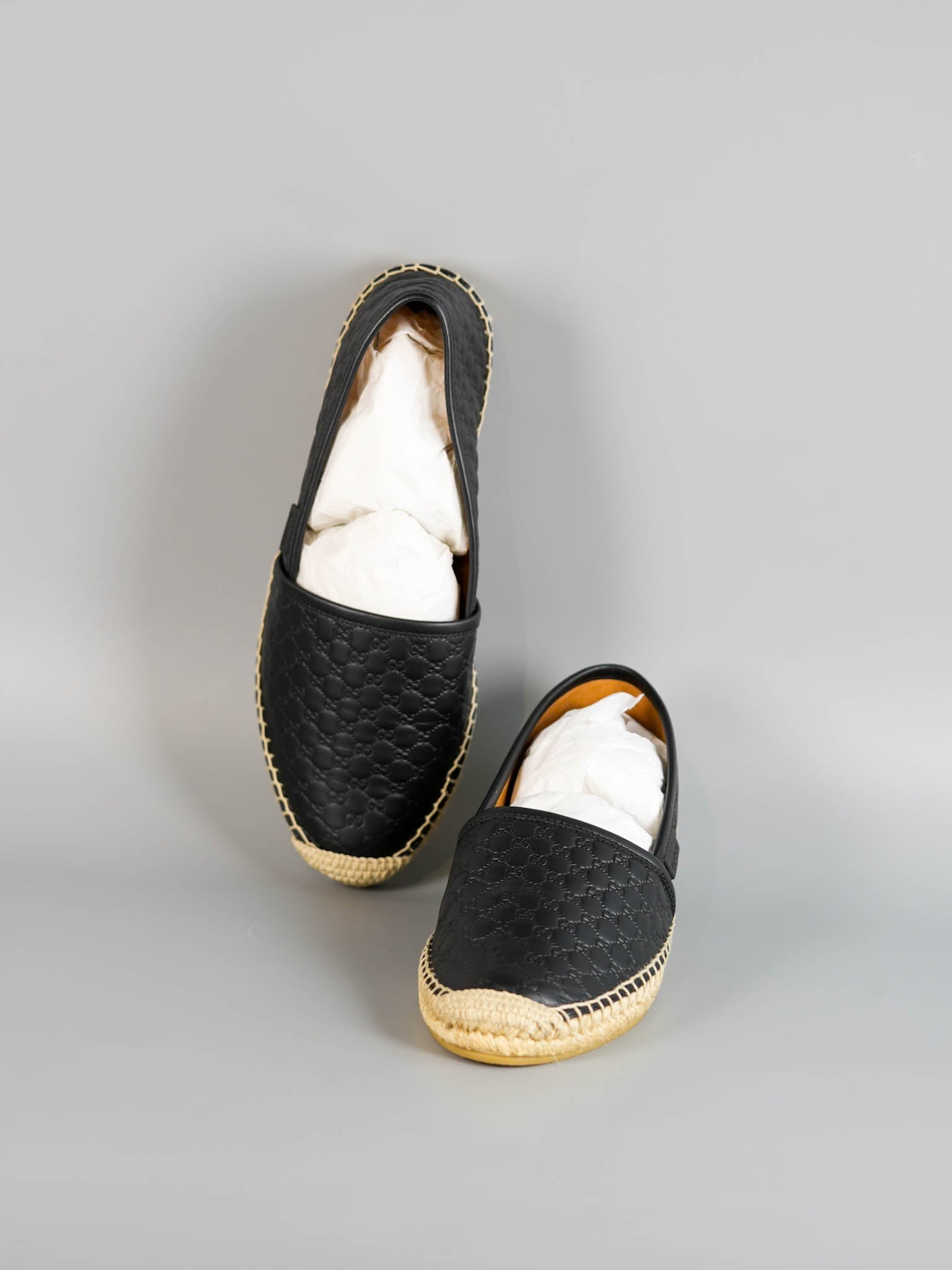 GG Espadrilles Black Microguccissima GG Signature Leather Size 38 EU (25cm) | Purse Maison Luxury Bags Shop