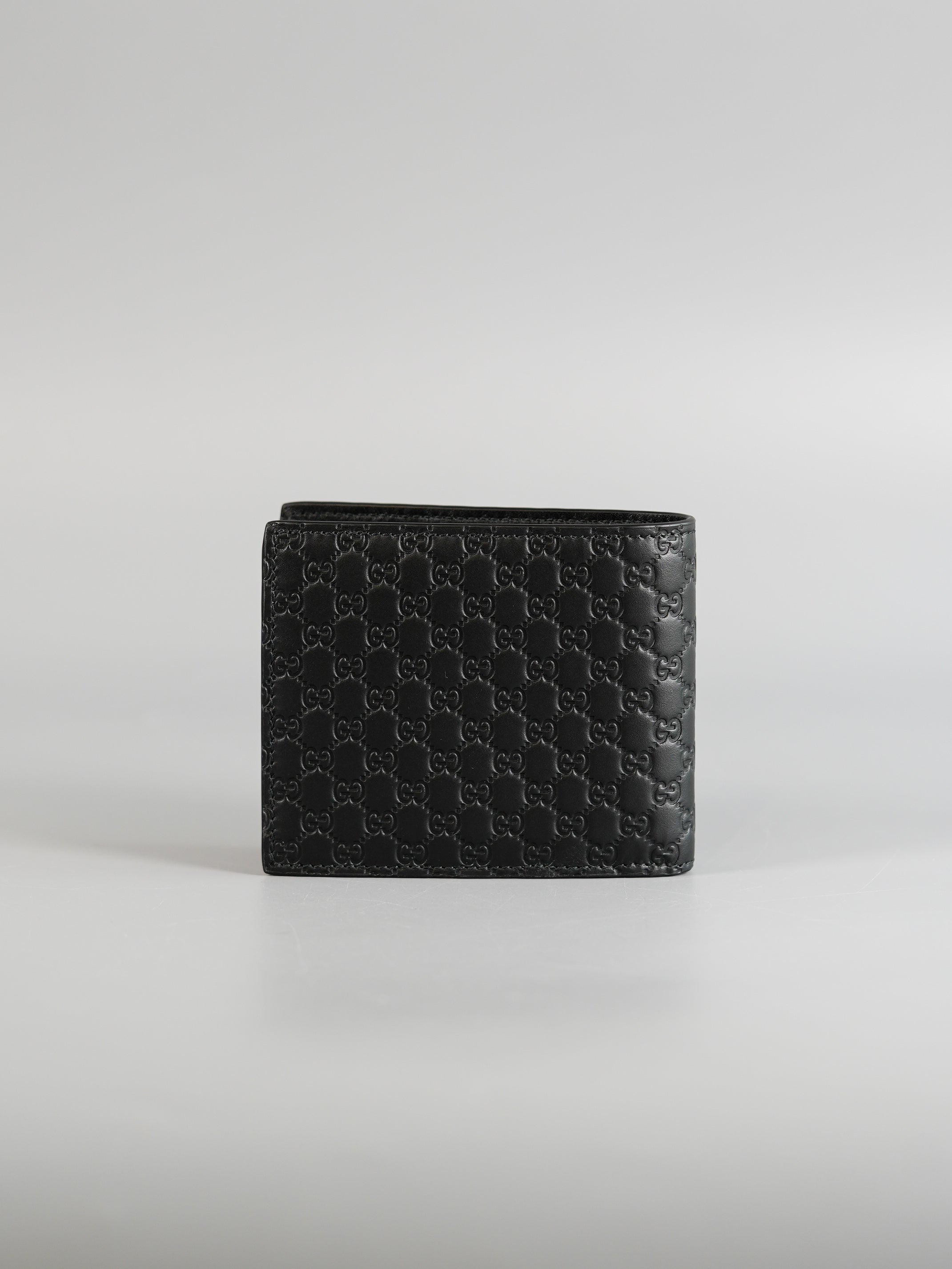 GG Guccissima Emblem Black Bi-Fold Wallet | Purse Maison Luxury Bags Shop