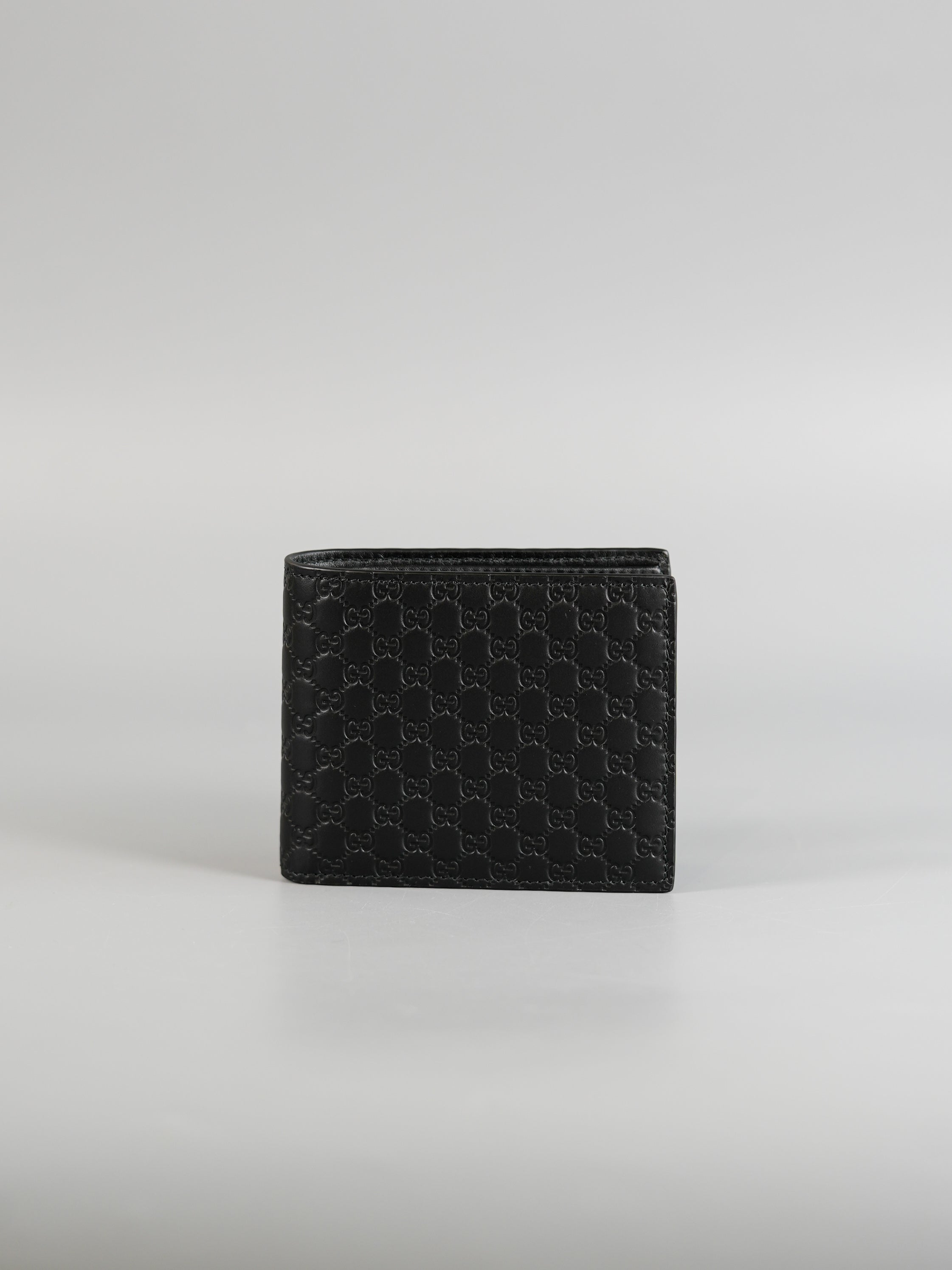 GG Guccissima Emblem Black Bi-Fold Wallet | Purse Maison Luxury Bags Shop