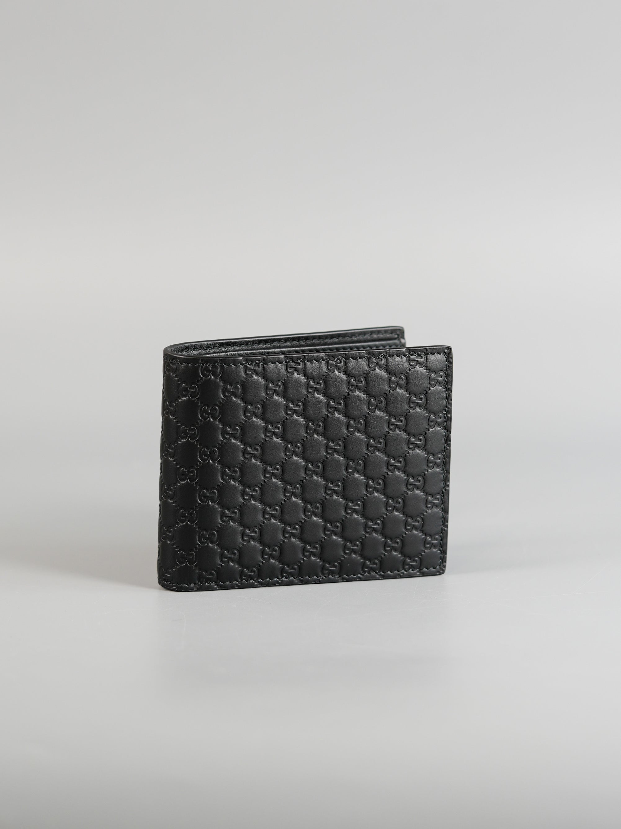 GG Guccissima Emblem Black Bi-Fold Wallet | Purse Maison Luxury Bags Shop