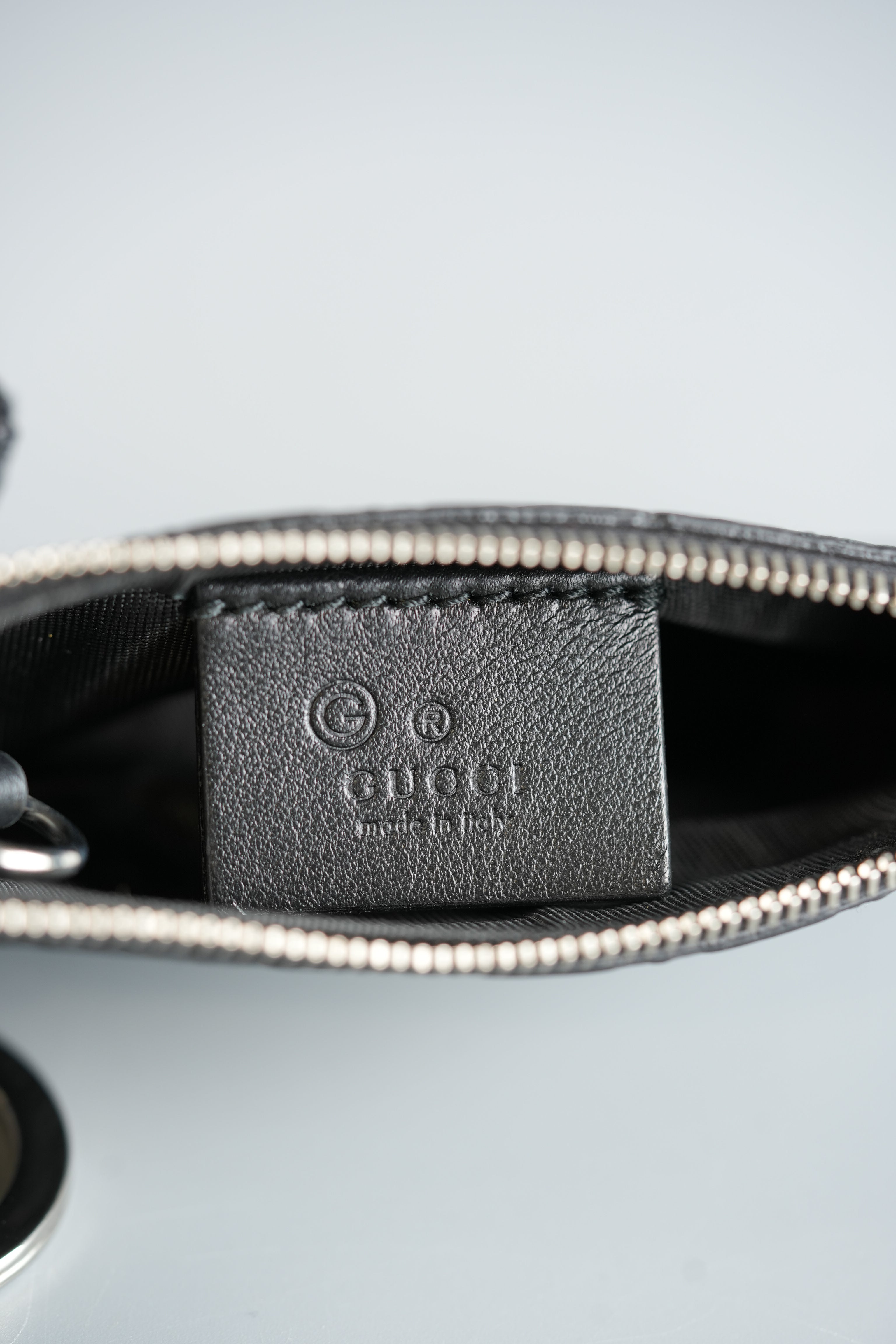 GG Guccissima Emblem Black Keycles | Purse Maison Luxury Bags Shop