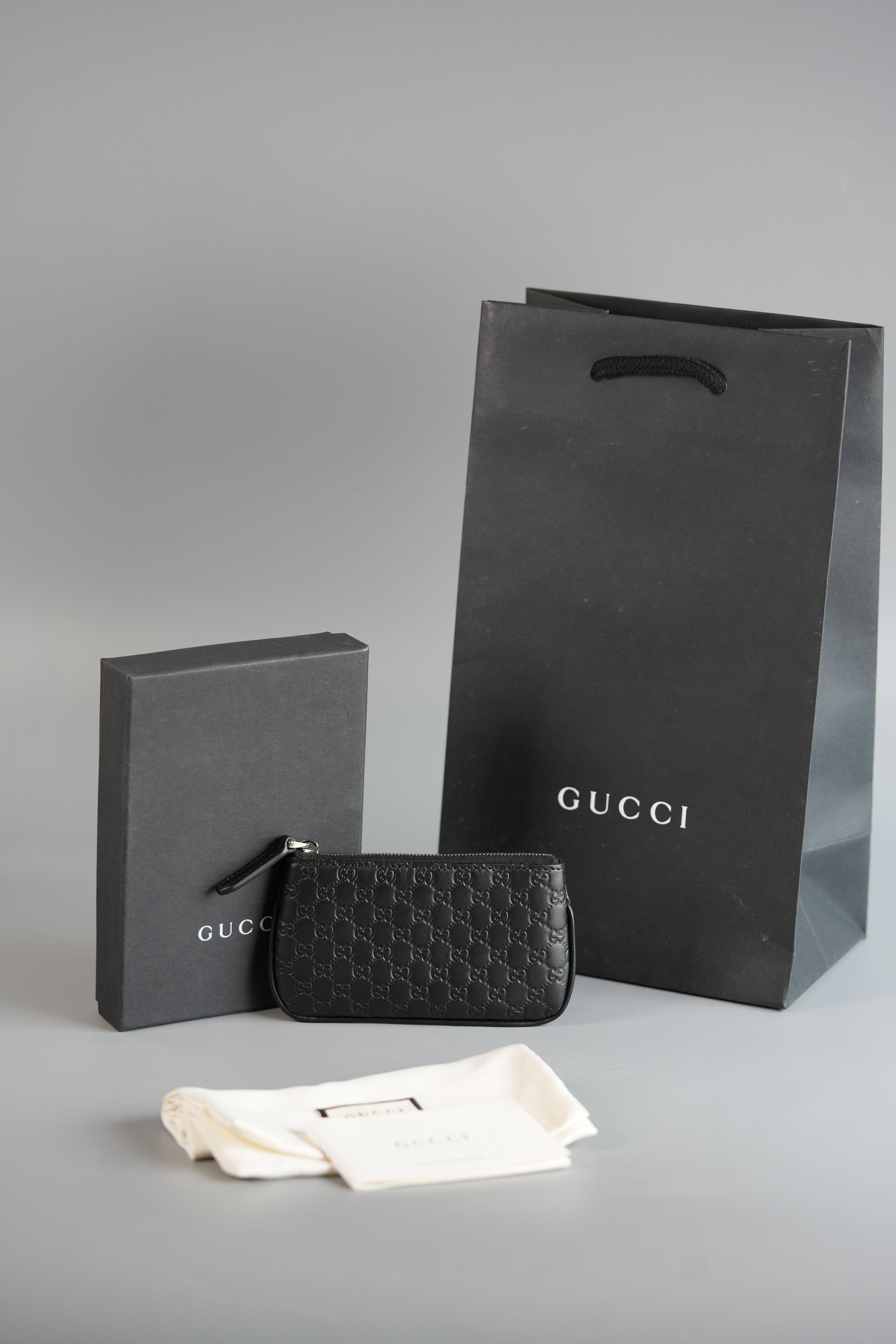 GG Guccissima Emblem Black Keycles | Purse Maison Luxury Bags Shop