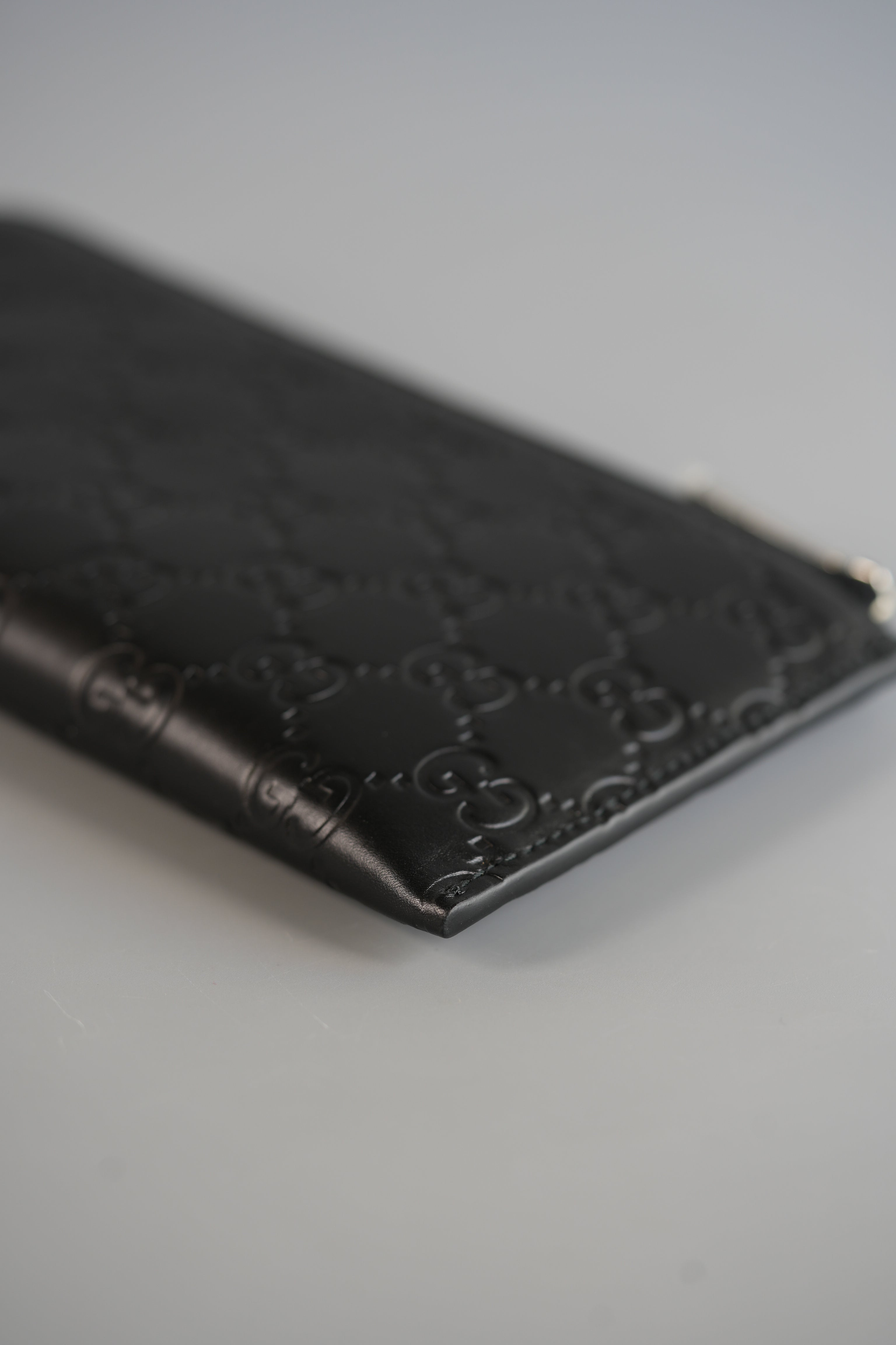 GG Guccissima Emblem Black Long Zipped Wallet | Purse Maison Luxury Bags Shop