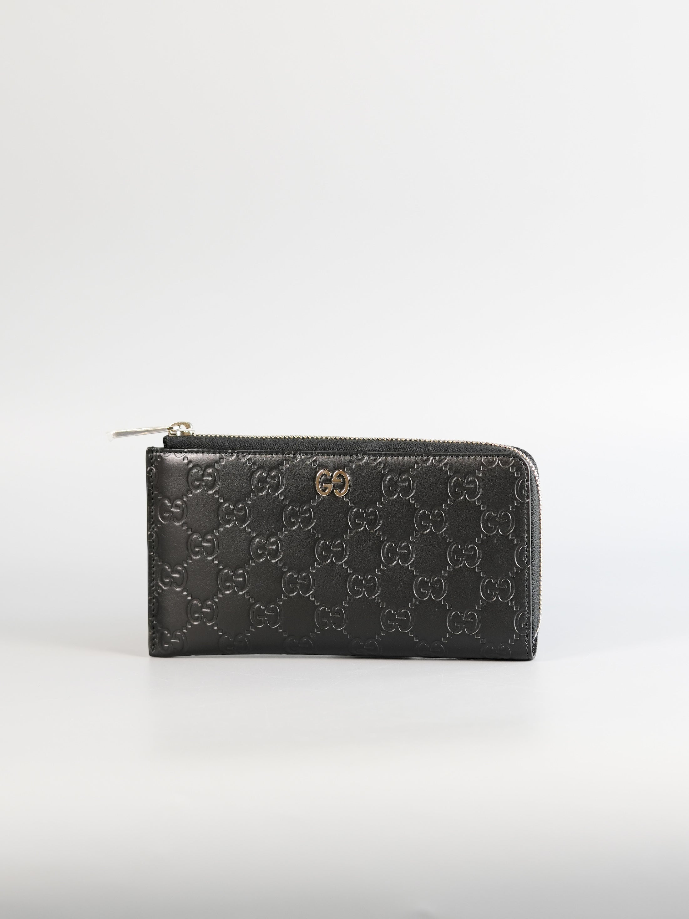 GG Guccissima Emblem Black Long Zipped Wallet | Purse Maison Luxury Bags Shop