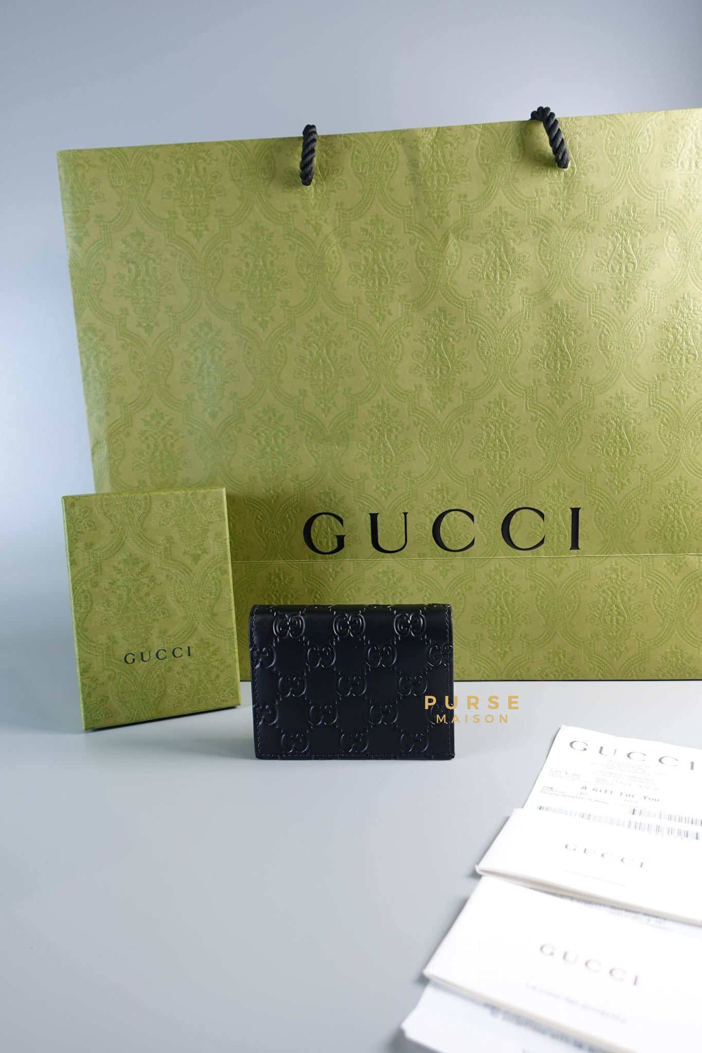 GG Guccissima Emblem Black Wallet | Purse Maison Luxury Bags Shop