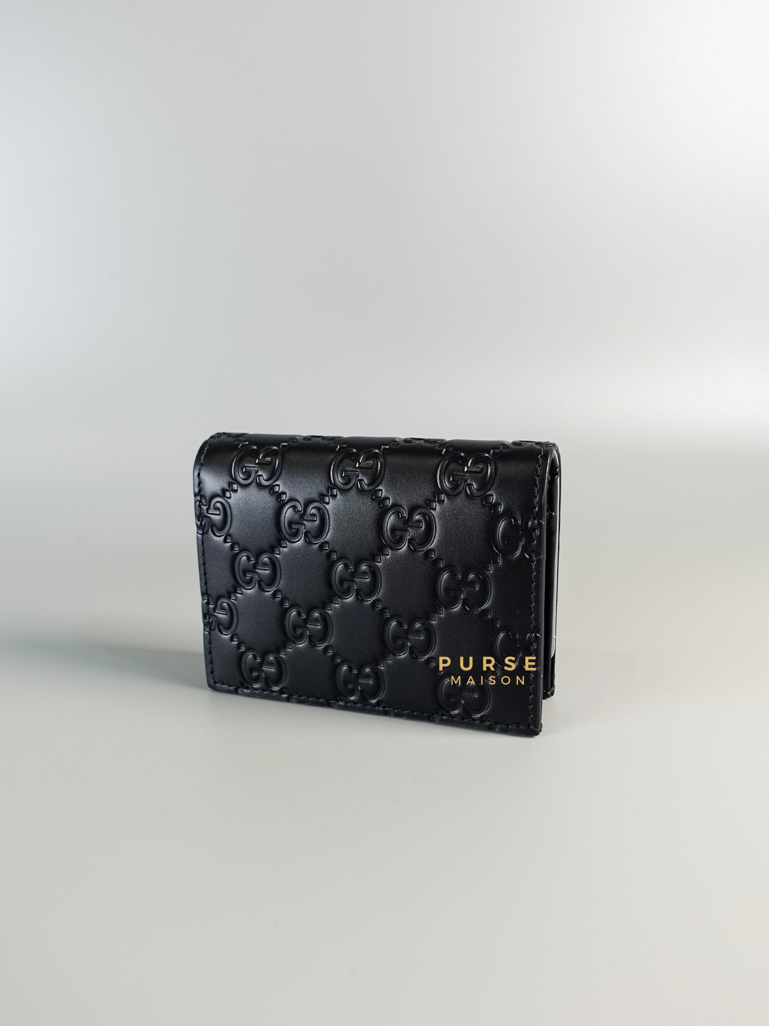 GG Guccissima Emblem Black Wallet | Purse Maison Luxury Bags Shop