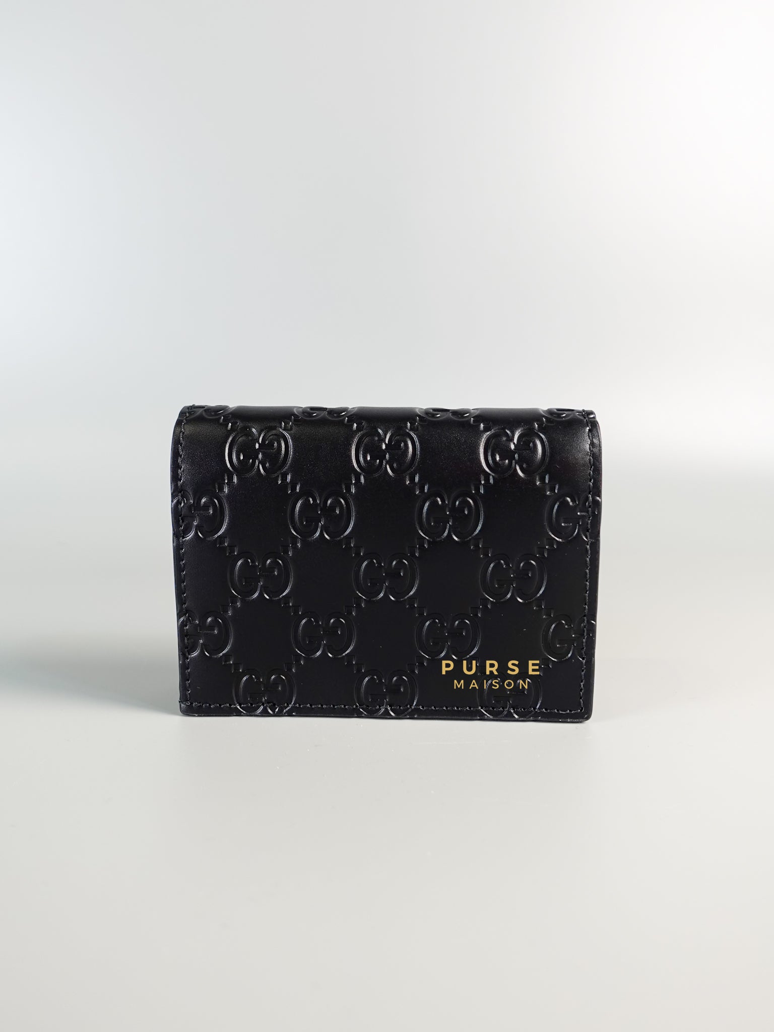 GG Guccissima Emblem Black Wallet | Purse Maison Luxury Bags Shop