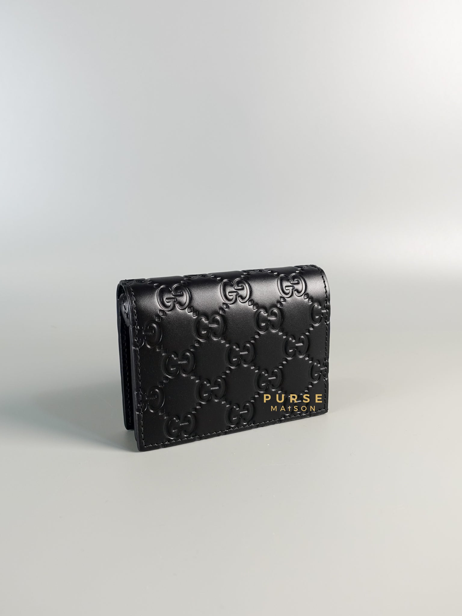 GG Guccissima Emblem Black Wallet | Purse Maison Luxury Bags Shop