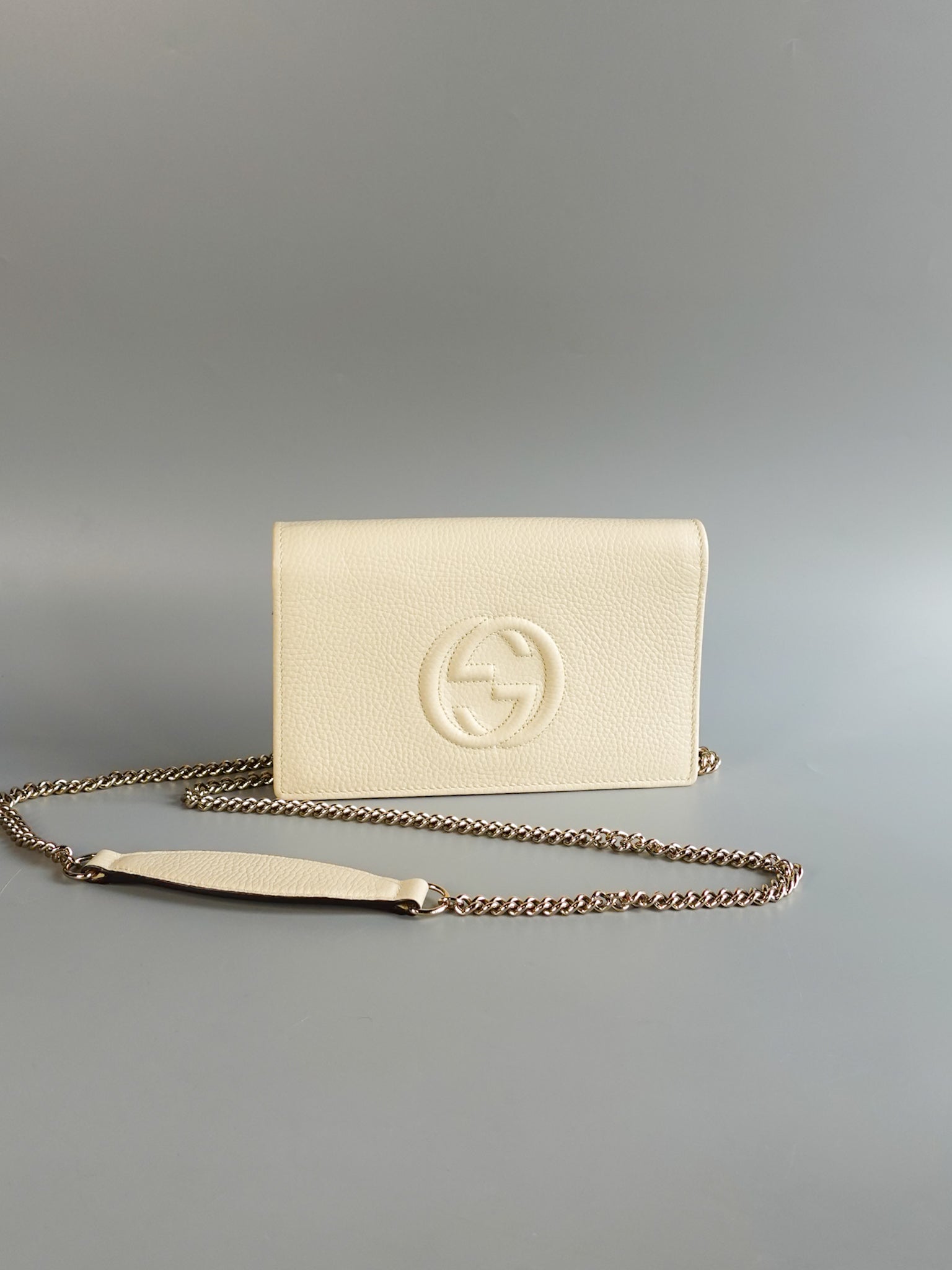 GG Ivory White Leather Sling Crossbody Bag | Purse Maison Luxury Bags Shop