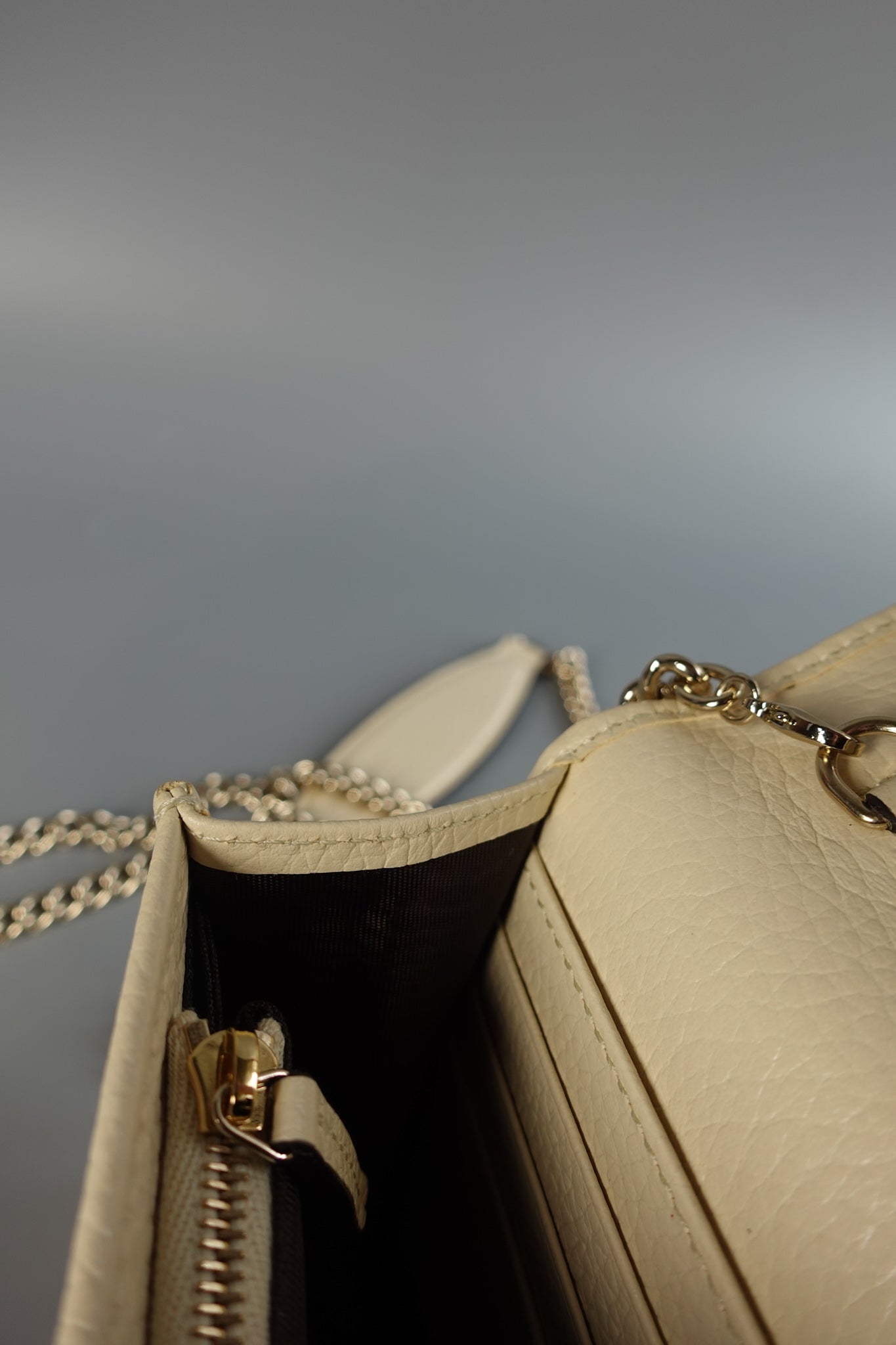 GG Ivory White Leather Sling Crossbody Bag | Purse Maison Luxury Bags Shop