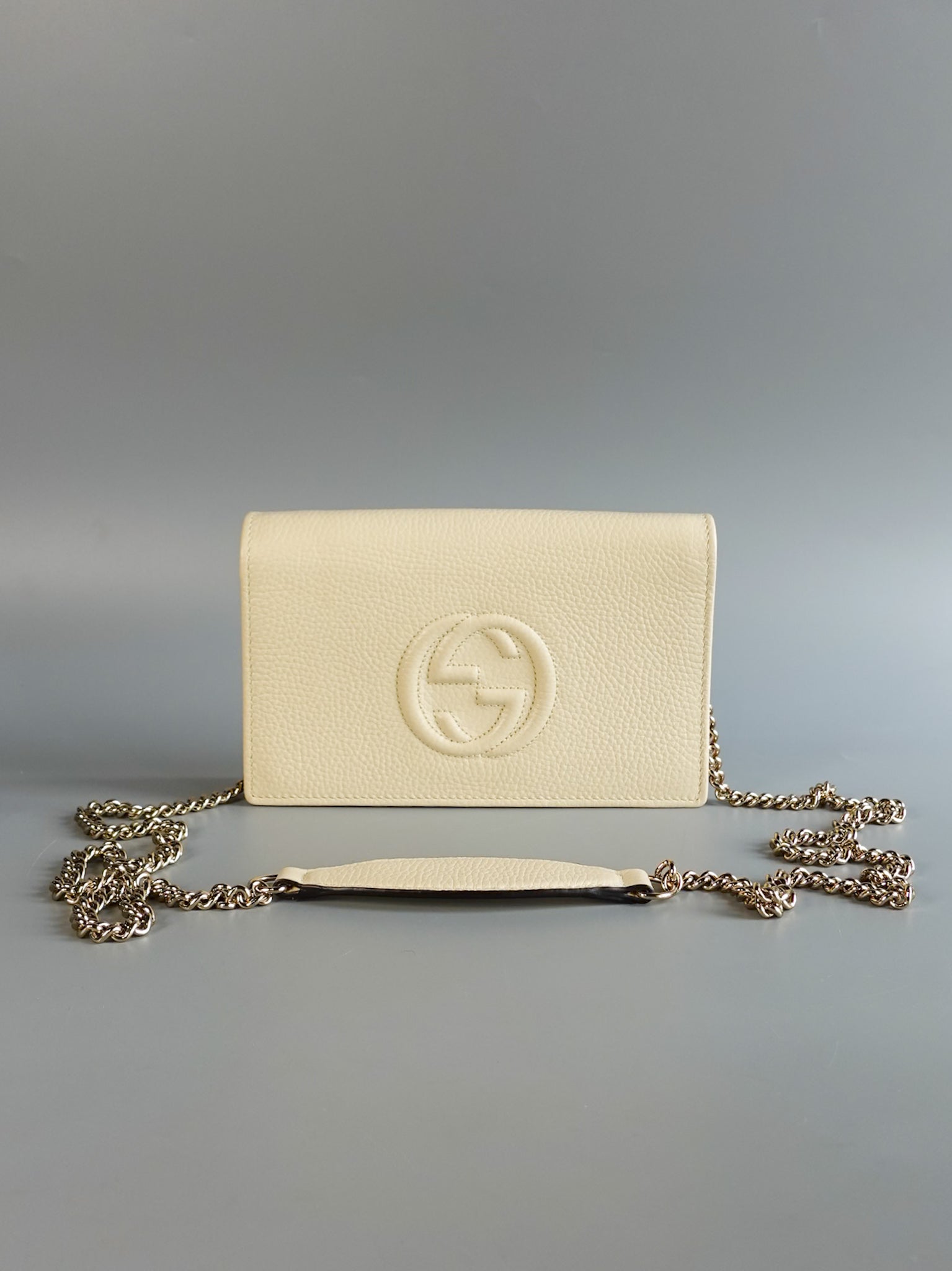 GG Ivory White Leather Sling Crossbody Bag | Purse Maison Luxury Bags Shop