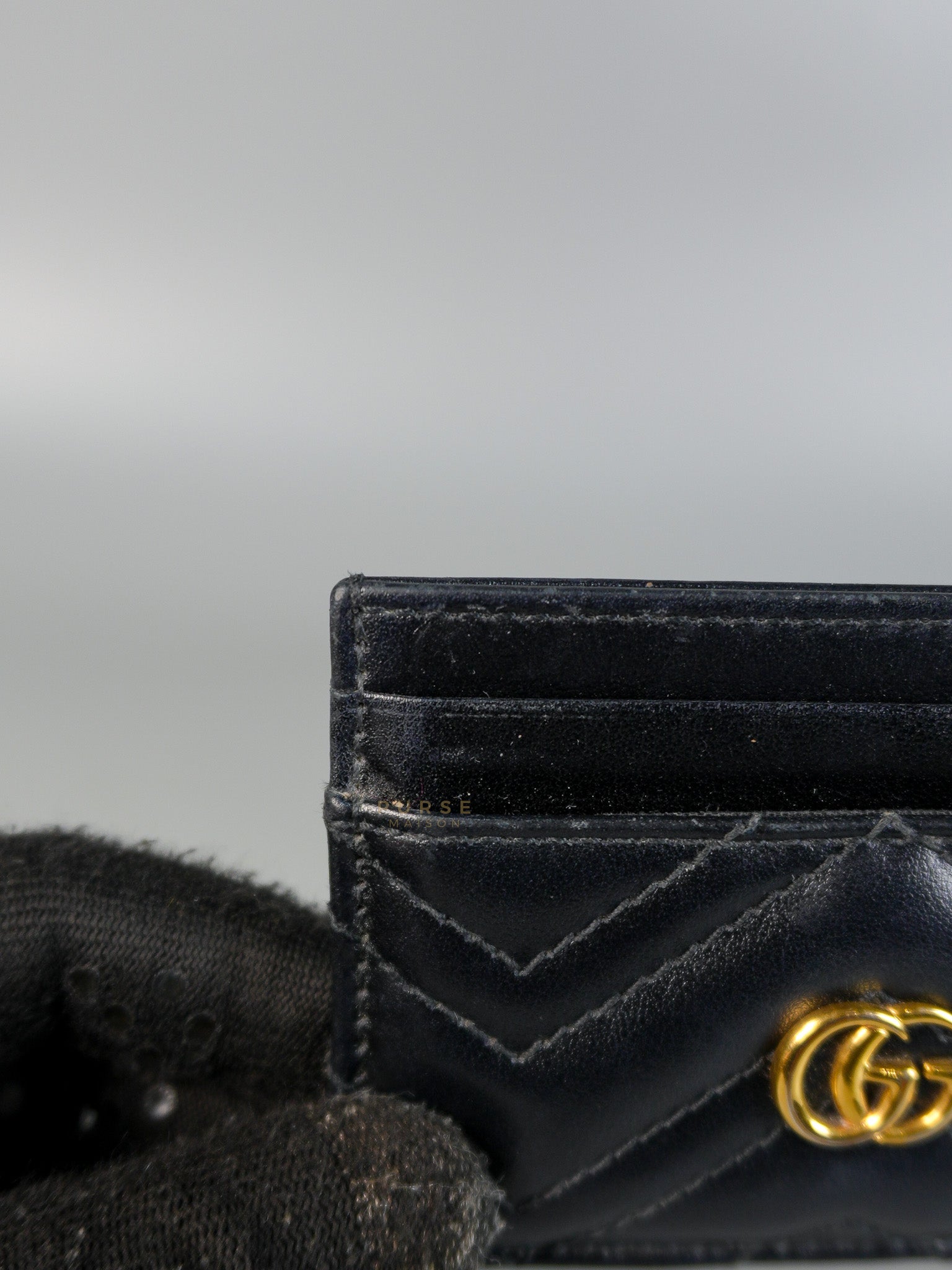 GG Marmont Black Card Holder | Purse Maison Luxury Bags Shop