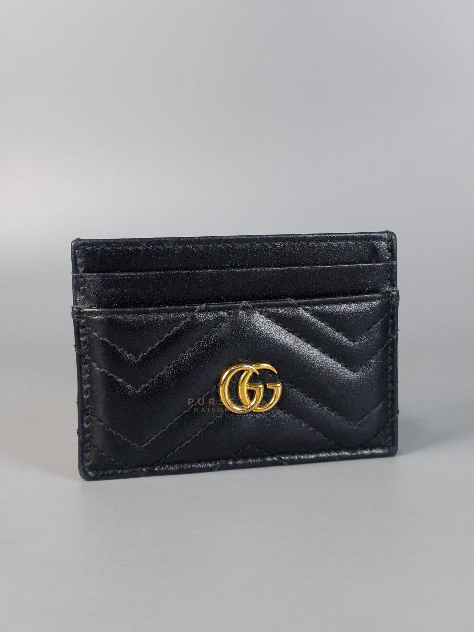 GG Marmont Black Card Holder | Purse Maison Luxury Bags Shop