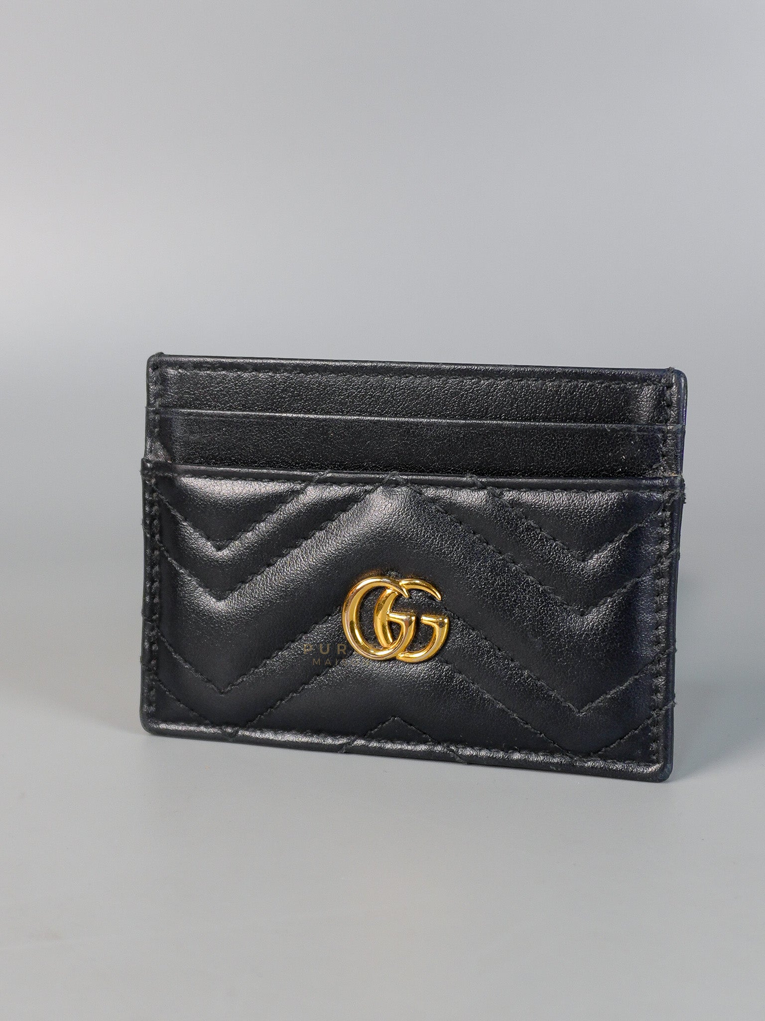 GG Marmont Black Card Holder | Purse Maison Luxury Bags Shop
