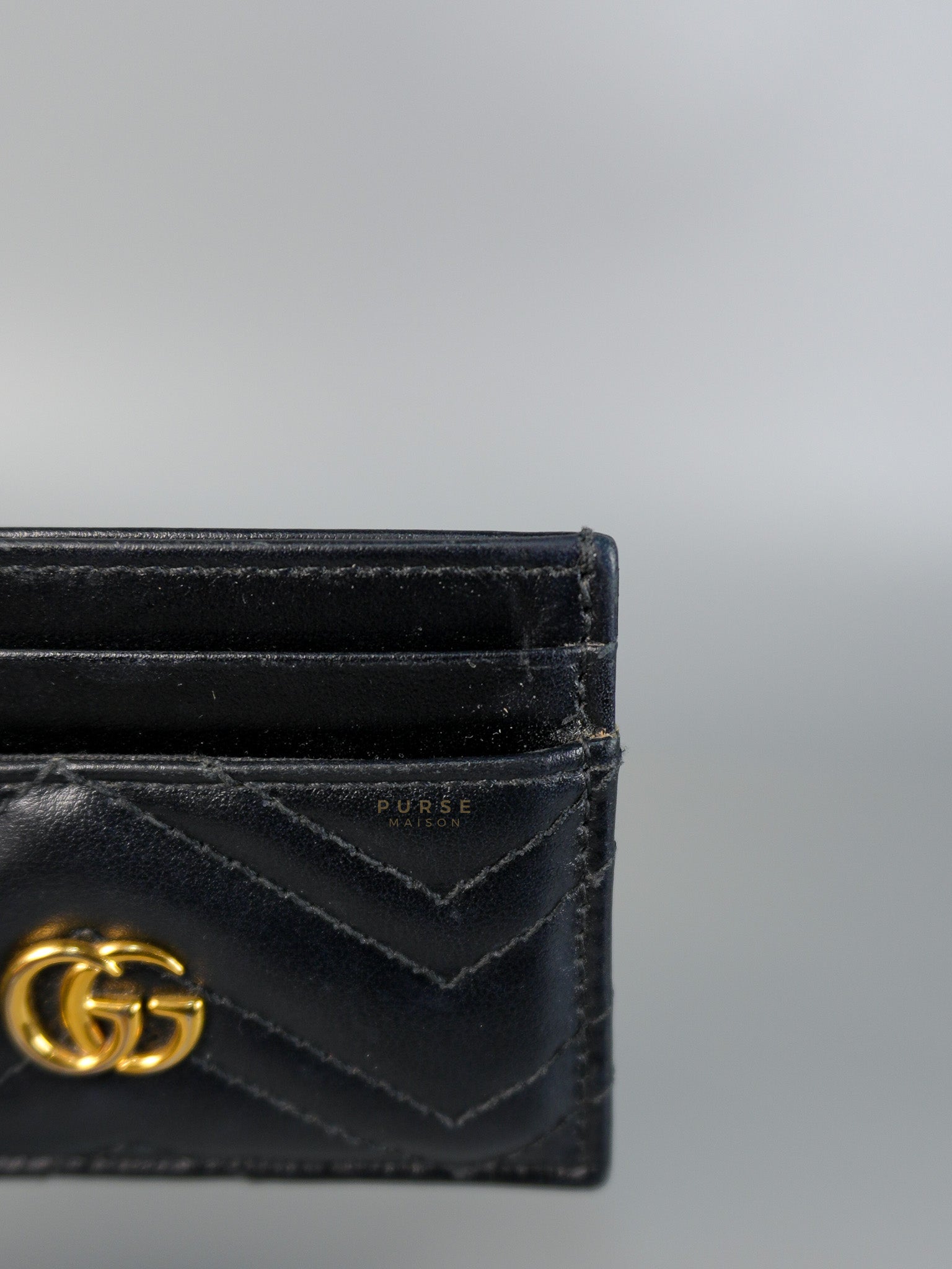 GG Marmont Black Card Holder | Purse Maison Luxury Bags Shop