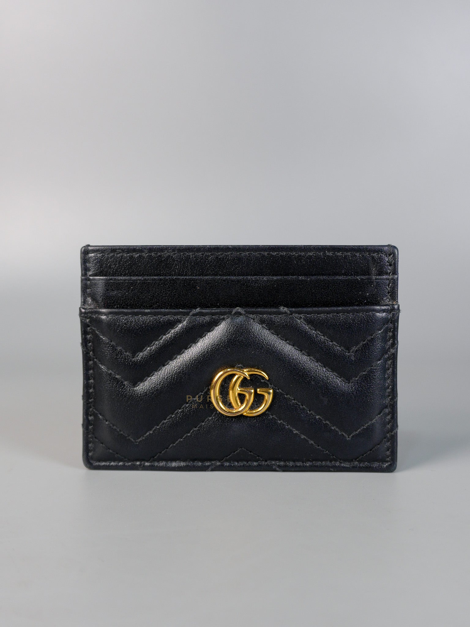 GG Marmont Black Card Holder | Purse Maison Luxury Bags Shop