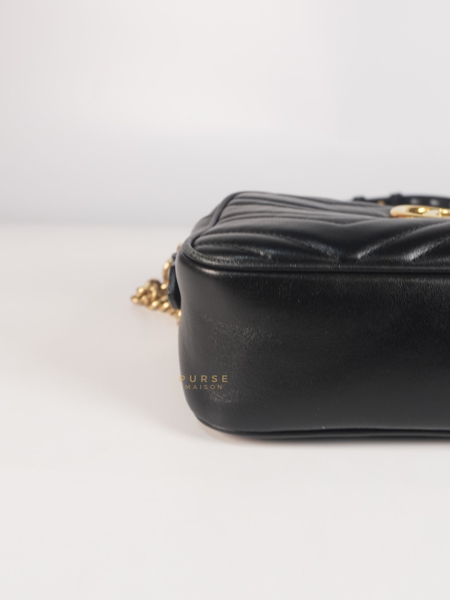 GG Marmont Camera Bag Small in Black Matelassé Leather | Purse Maison Luxury Bags Shop