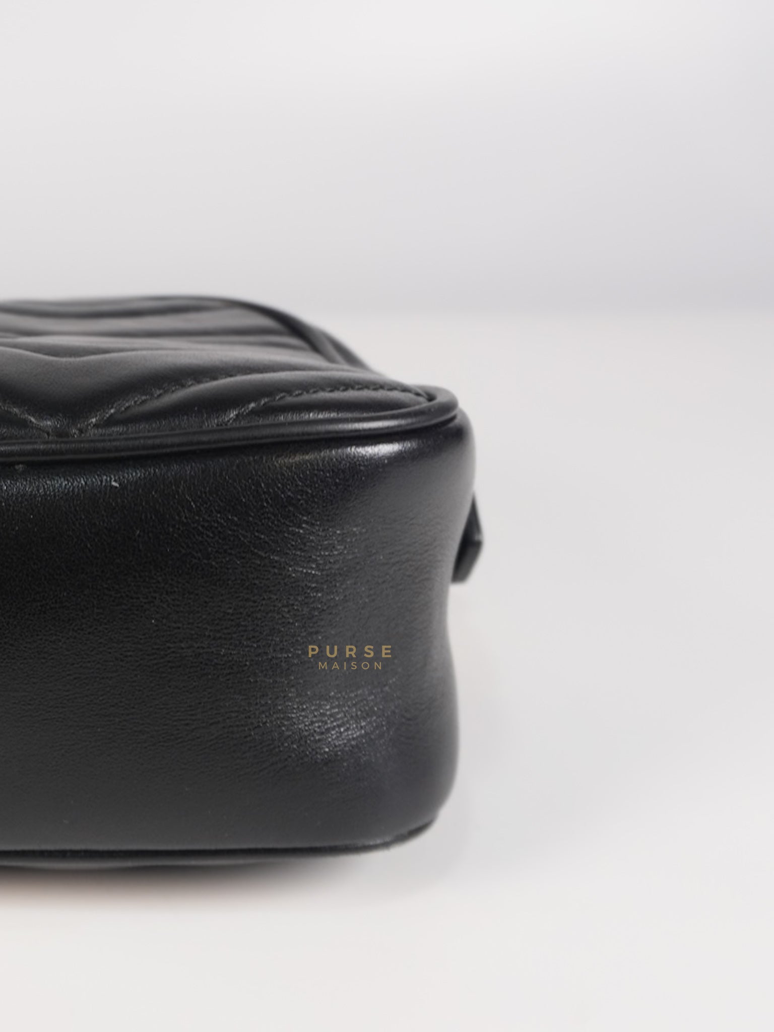 GG Marmont Camera Bag Small in Black Matelassé Leather | Purse Maison Luxury Bags Shop
