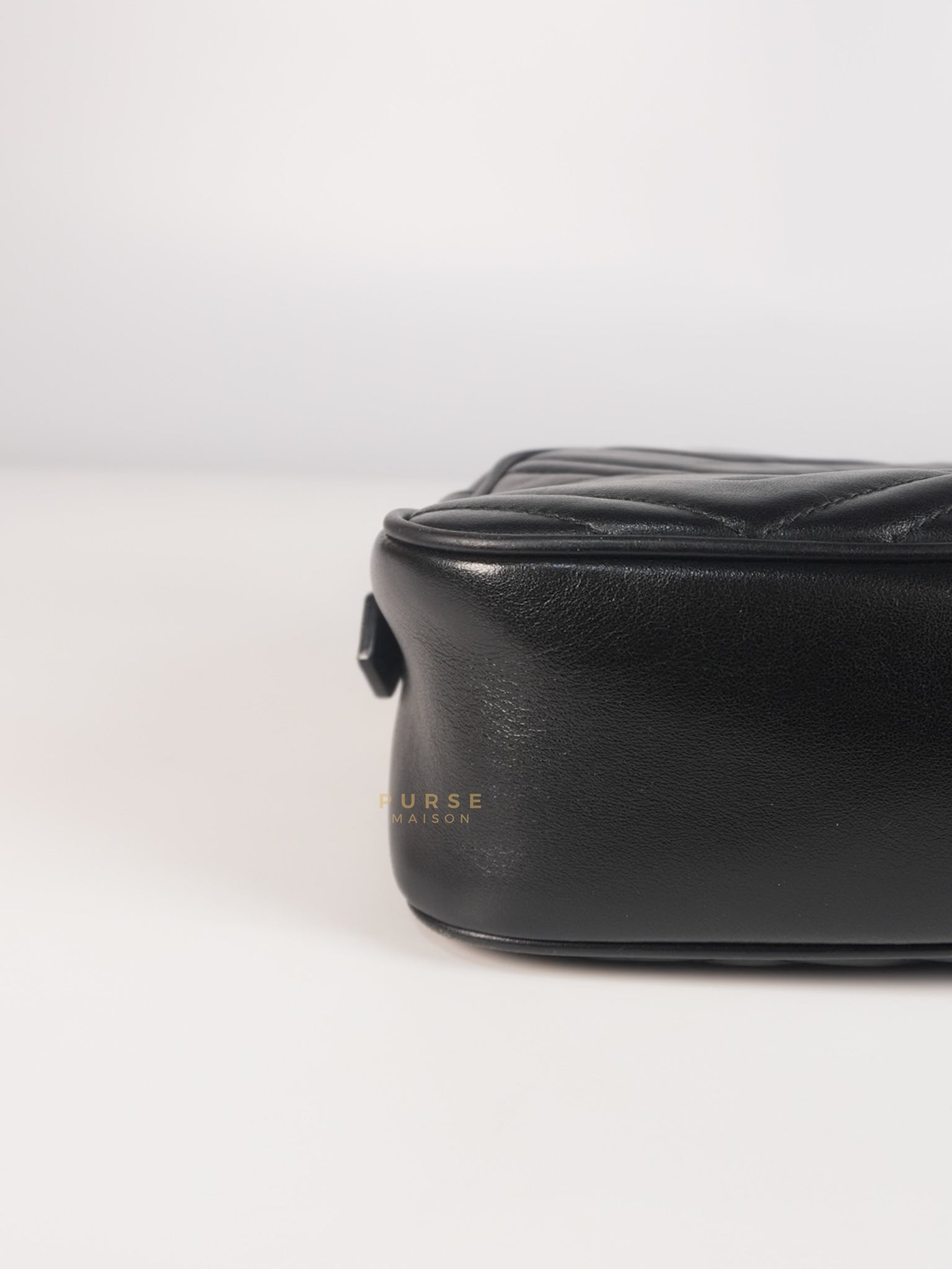 GG Marmont Camera Bag Small in Black Matelassé Leather | Purse Maison Luxury Bags Shop