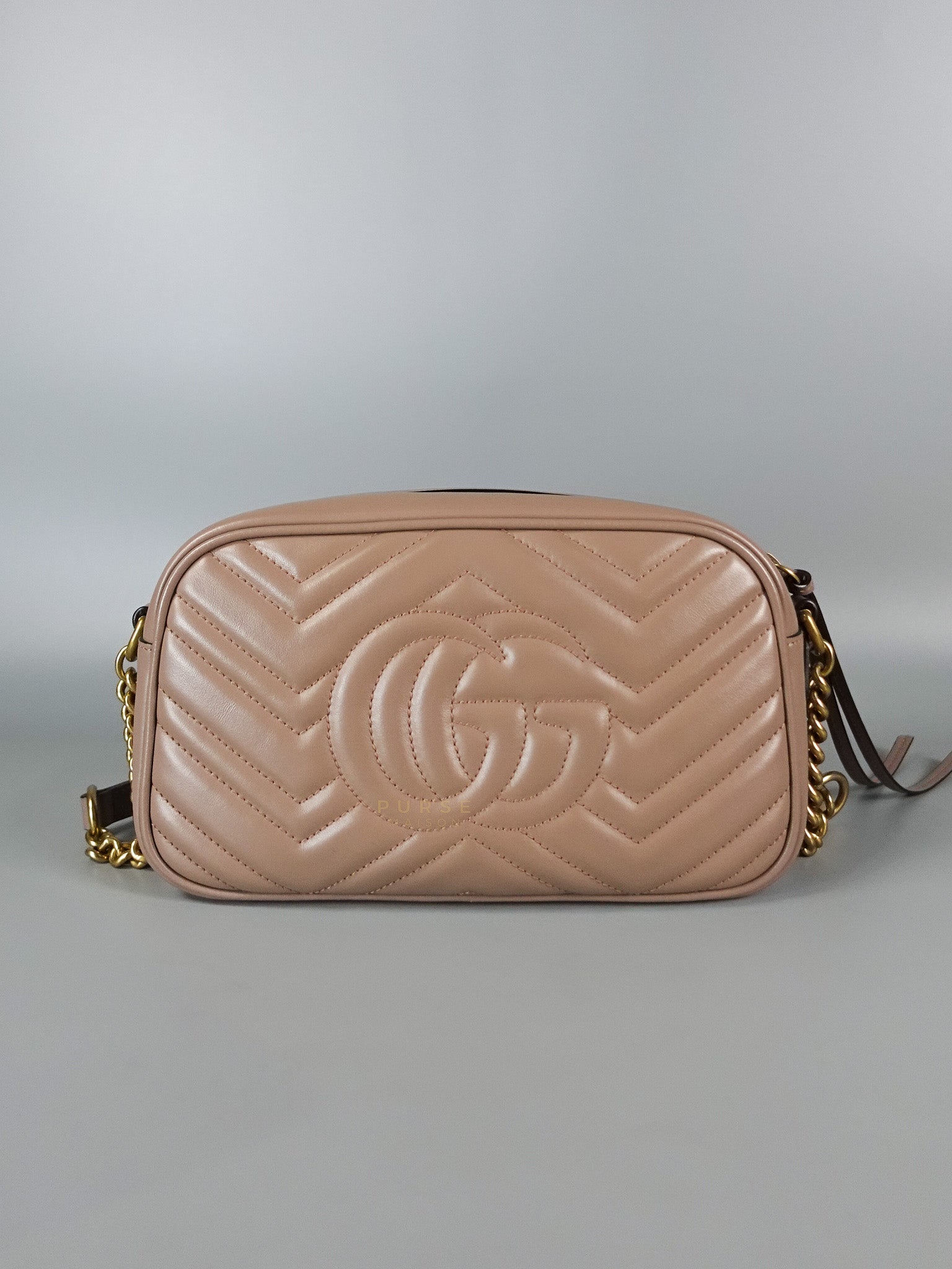 GG Marmont Camera Bag Small Matelasse Dusty Pink | Purse Maison Luxury Bags Shop