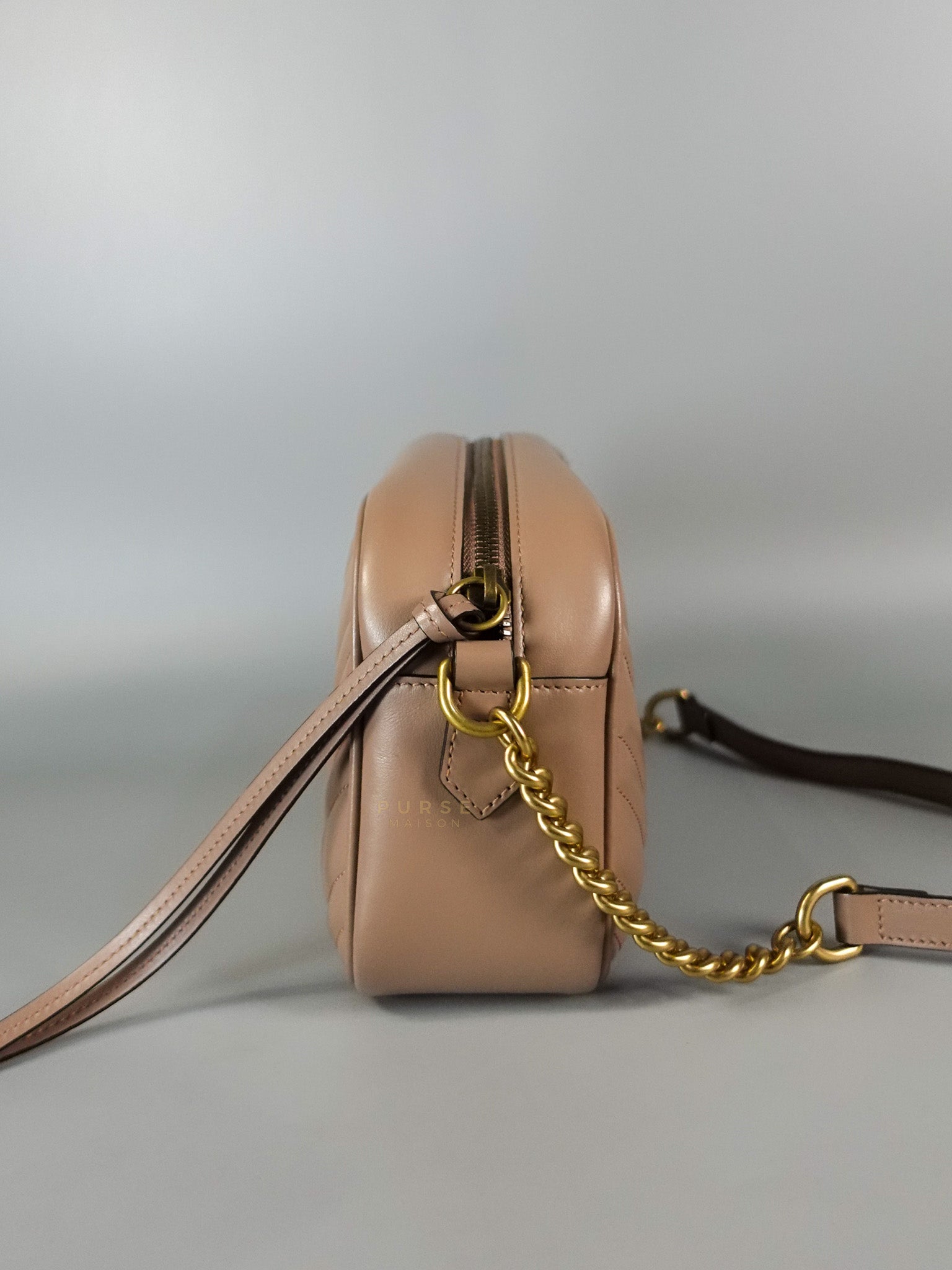 GG Marmont Camera Bag Small Matelasse Dusty Pink | Purse Maison Luxury Bags Shop