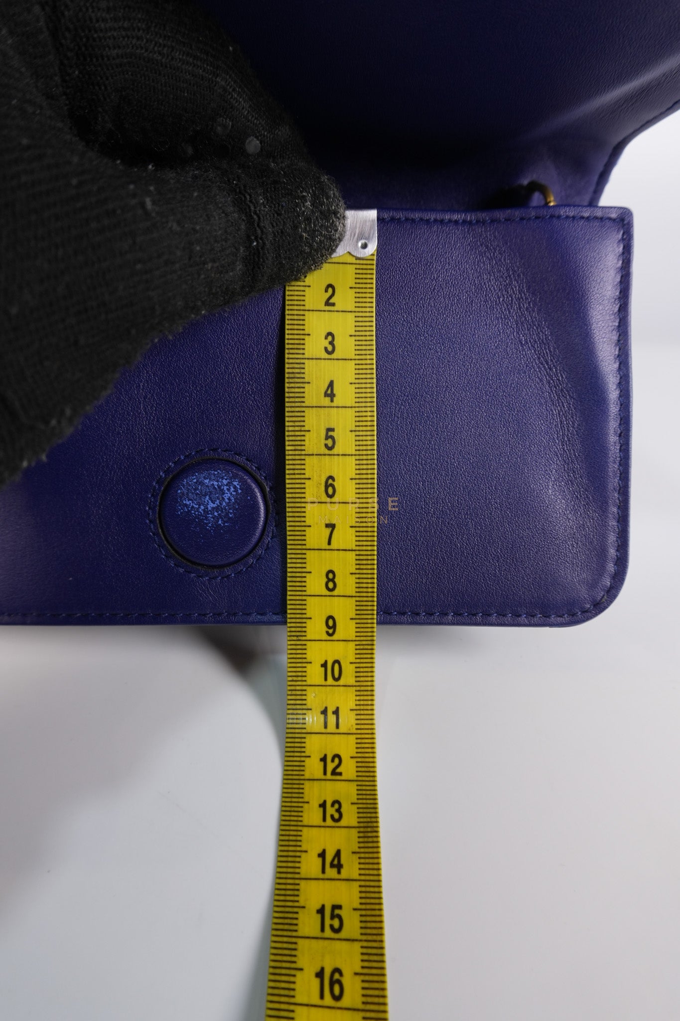 GG Marmont Chain Bag Super Mini in Royal Blue Velvet | Purse Maison Luxury Bags Shop