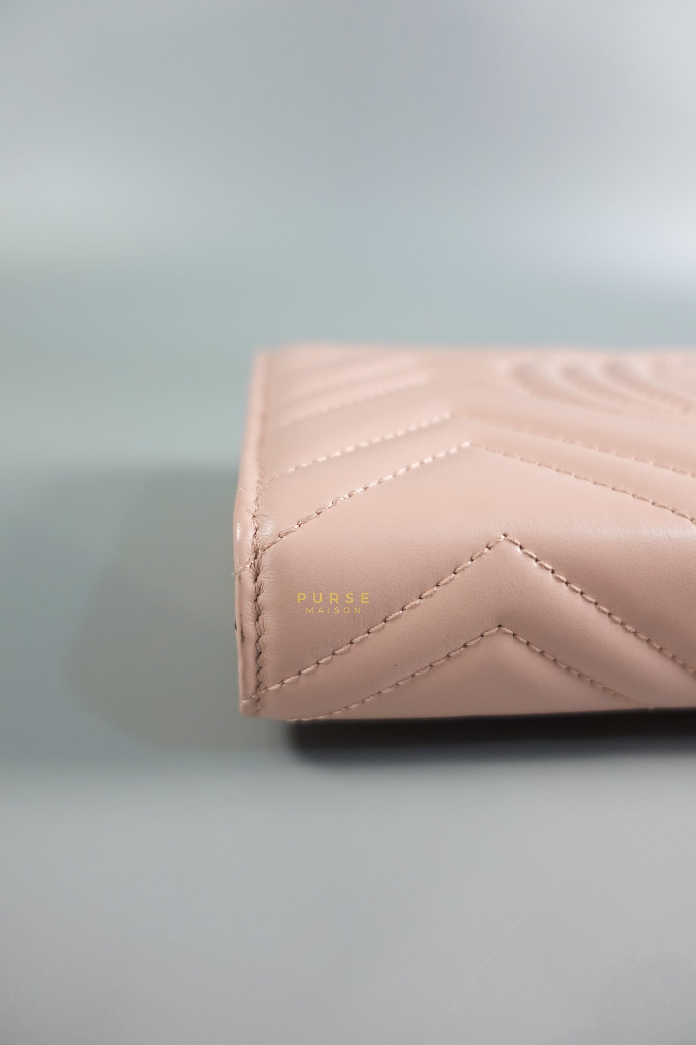 GG Marmont Chain Wallet in Light Pink Leather | Purse Maison Luxury Bags Shop