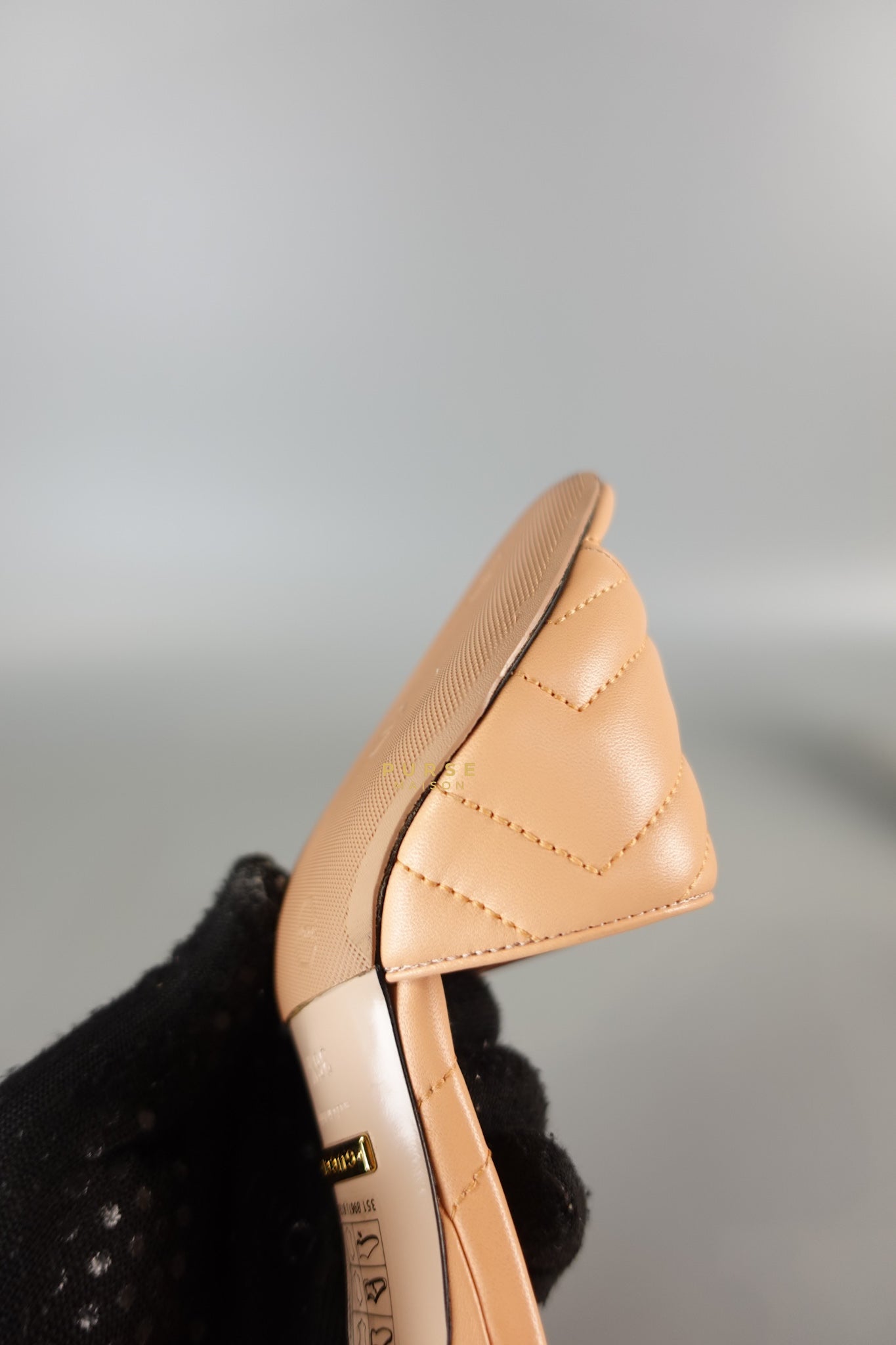 GG Marmont in Peachy Chic Leather Heels Sandals Size 36.5 (24cm) | Purse Maison Luxury Bags Shop