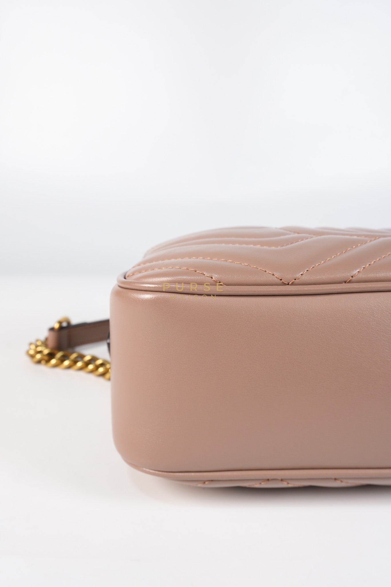 GG Marmont Matelasse Small Camera Bag in Dusty Rose | Purse Maison Luxury Bags Shop