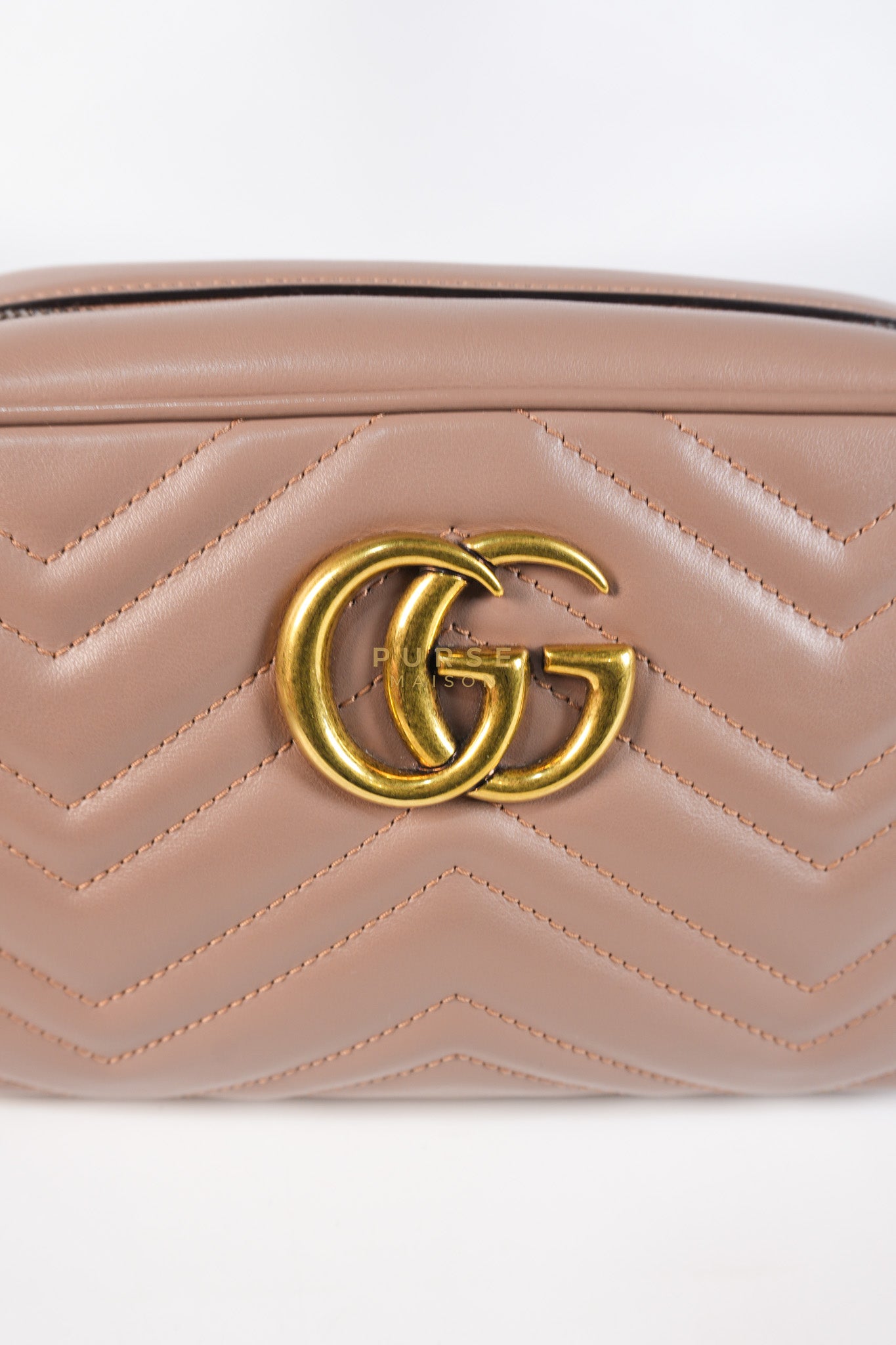 GG Marmont Matelasse Small Camera Bag in Dusty Rose | Purse Maison Luxury Bags Shop