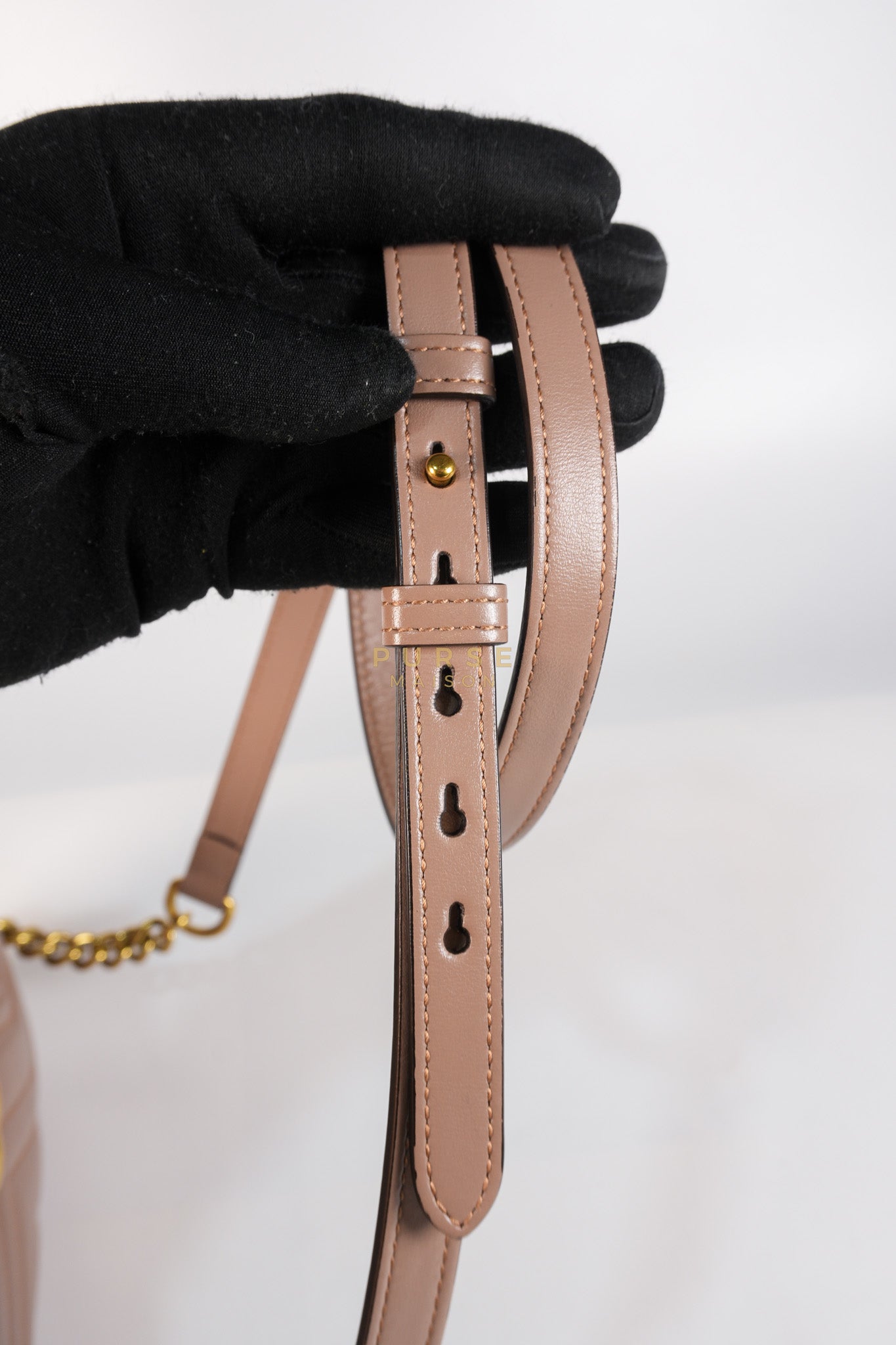 GG Marmont Matelasse Small Camera Bag in Dusty Rose | Purse Maison Luxury Bags Shop
