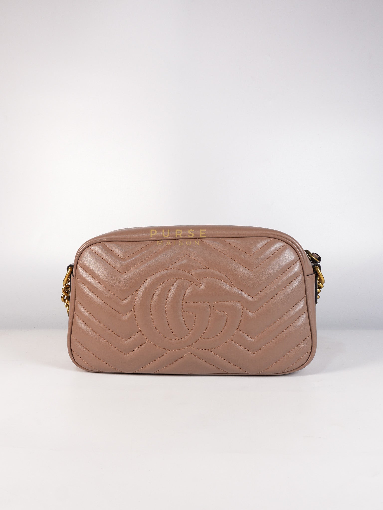 GG Marmont Matelasse Small Camera Bag in Dusty Rose | Purse Maison Luxury Bags Shop