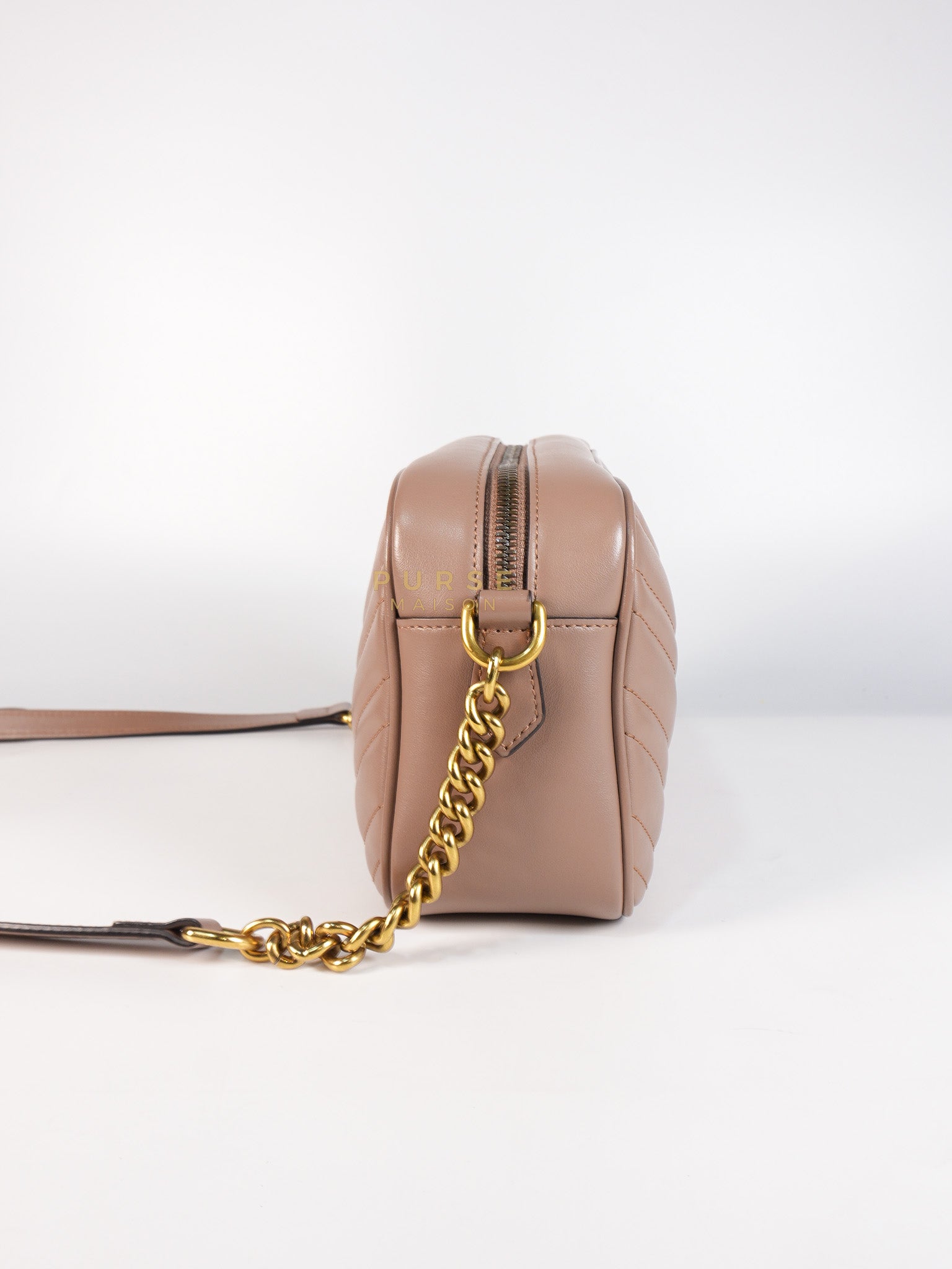 GG Marmont Matelasse Small Camera Bag in Dusty Rose | Purse Maison Luxury Bags Shop