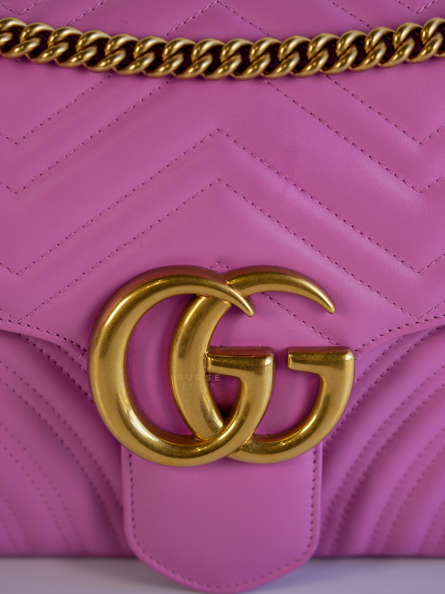 GG Marmont Medium Candy Mousse Calfskin Matelasse Leather | Purse Maison Luxury Bags Shop