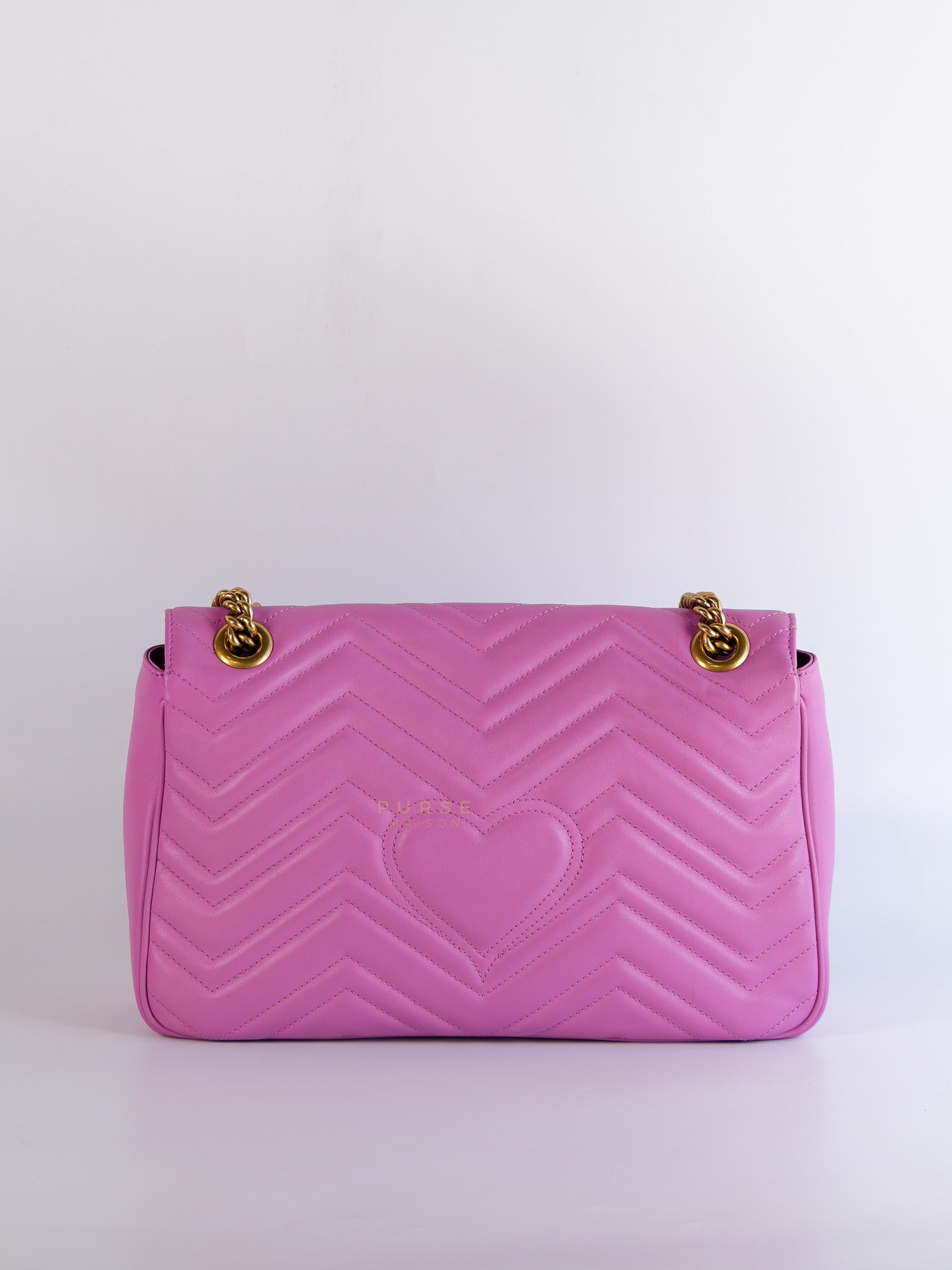 GG Marmont Medium Candy Mousse Calfskin Matelasse Leather | Purse Maison Luxury Bags Shop