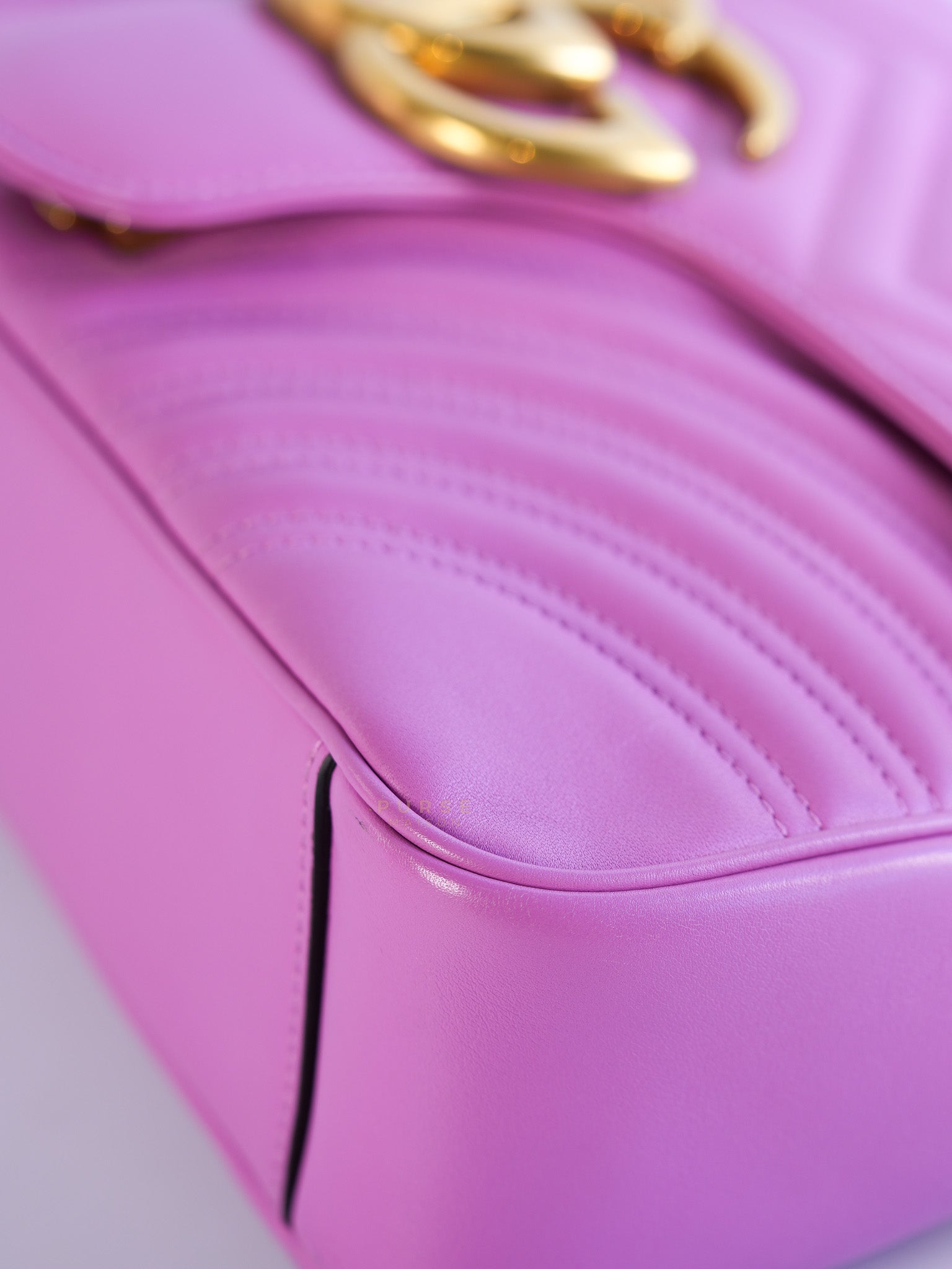 GG Marmont Medium Candy Mousse Calfskin Matelasse Leather | Purse Maison Luxury Bags Shop