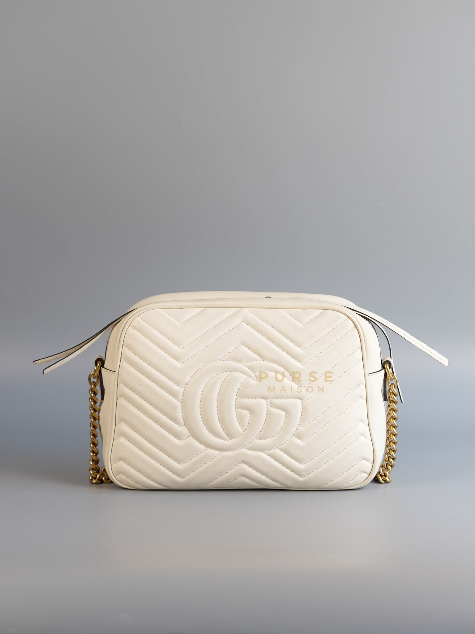 GG Marmont Off White Matelasse Camera Medium Bag | Purse Maison Luxury Bags Shop