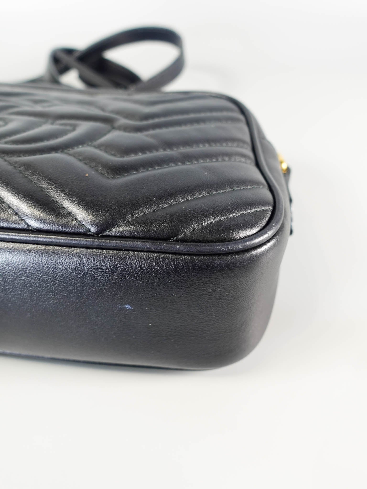 GG Marmont Small Black Matelasse Camera Bag | Purse Maison Luxury Bags Shop