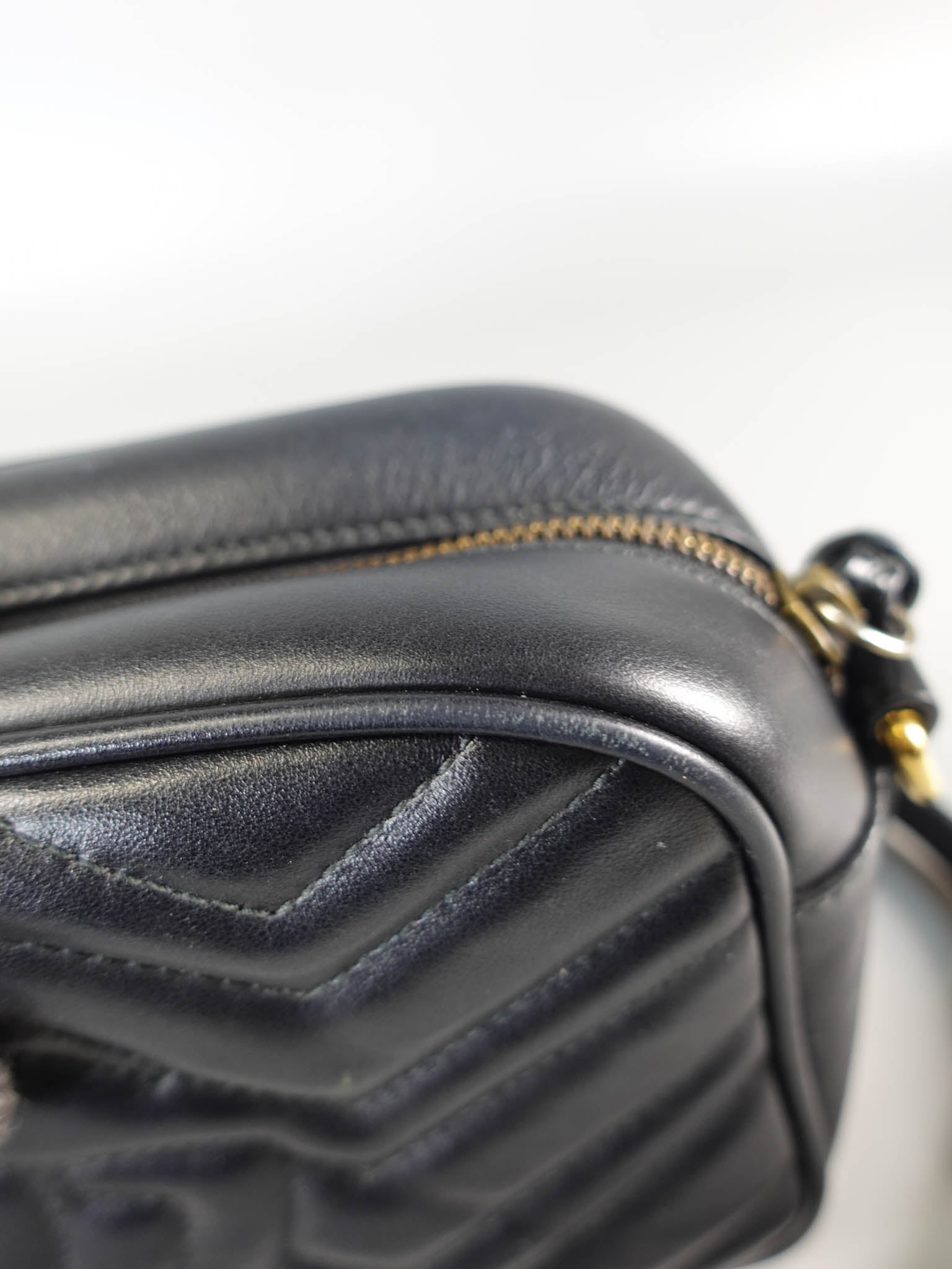 GG Marmont Small Black Matelasse Camera Bag | Purse Maison Luxury Bags Shop