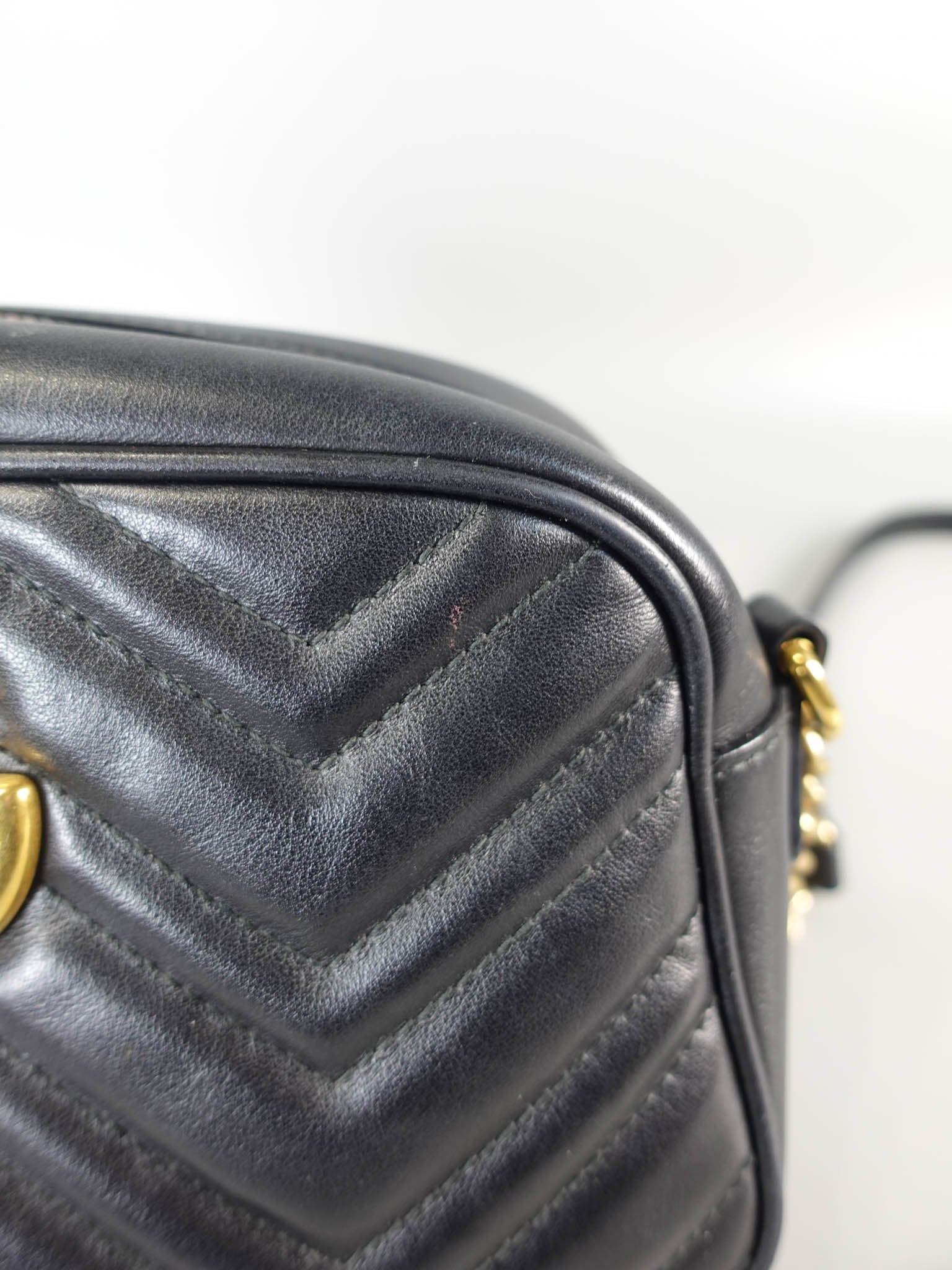 GG Marmont Small Black Matelasse Camera Bag | Purse Maison Luxury Bags Shop