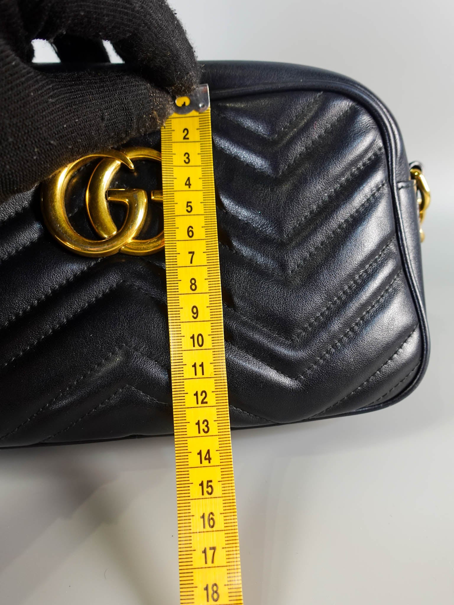 GG Marmont Small Black Matelasse Camera Bag | Purse Maison Luxury Bags Shop