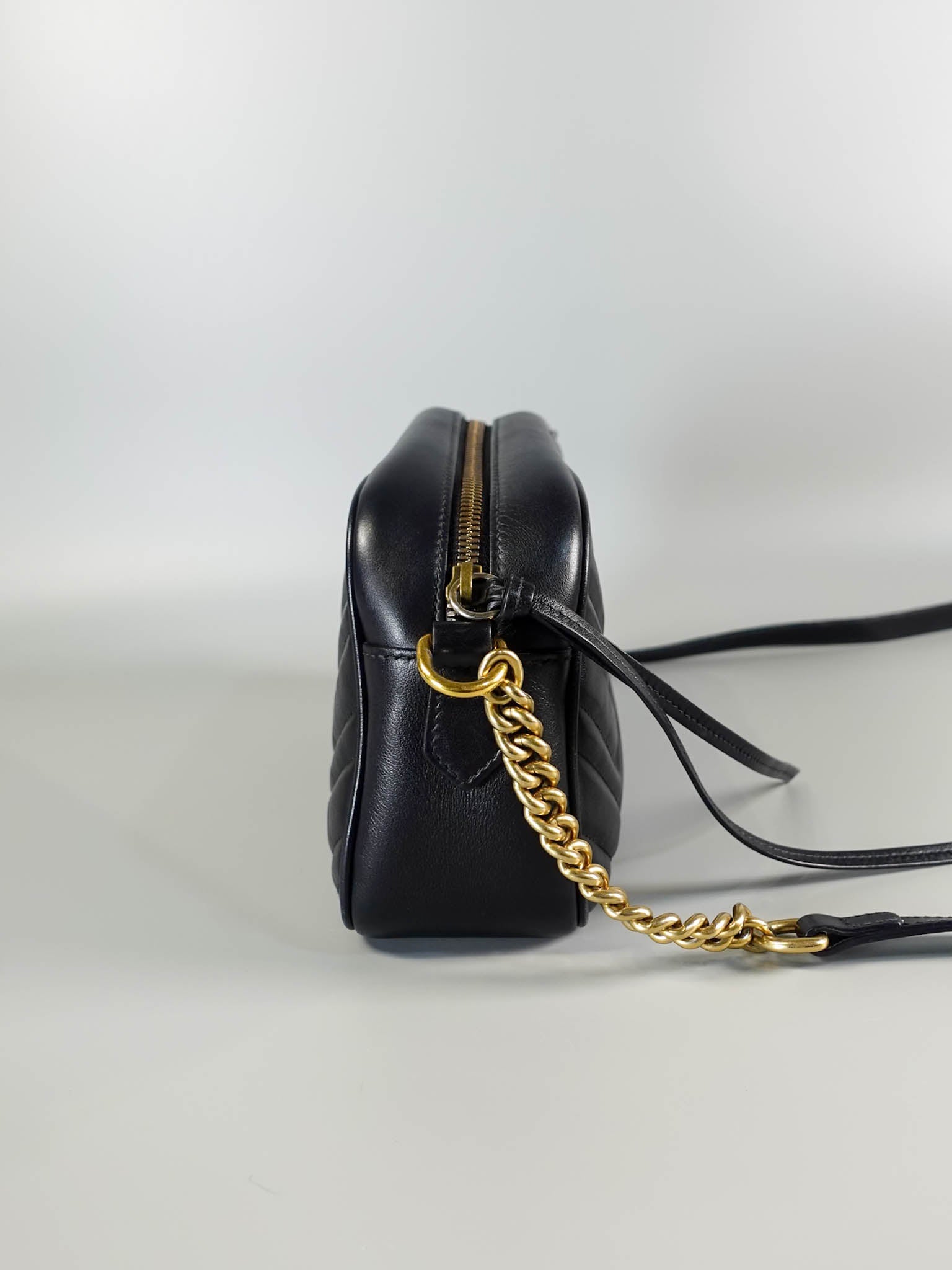 GG Marmont Small Black Matelasse Camera Bag | Purse Maison Luxury Bags Shop