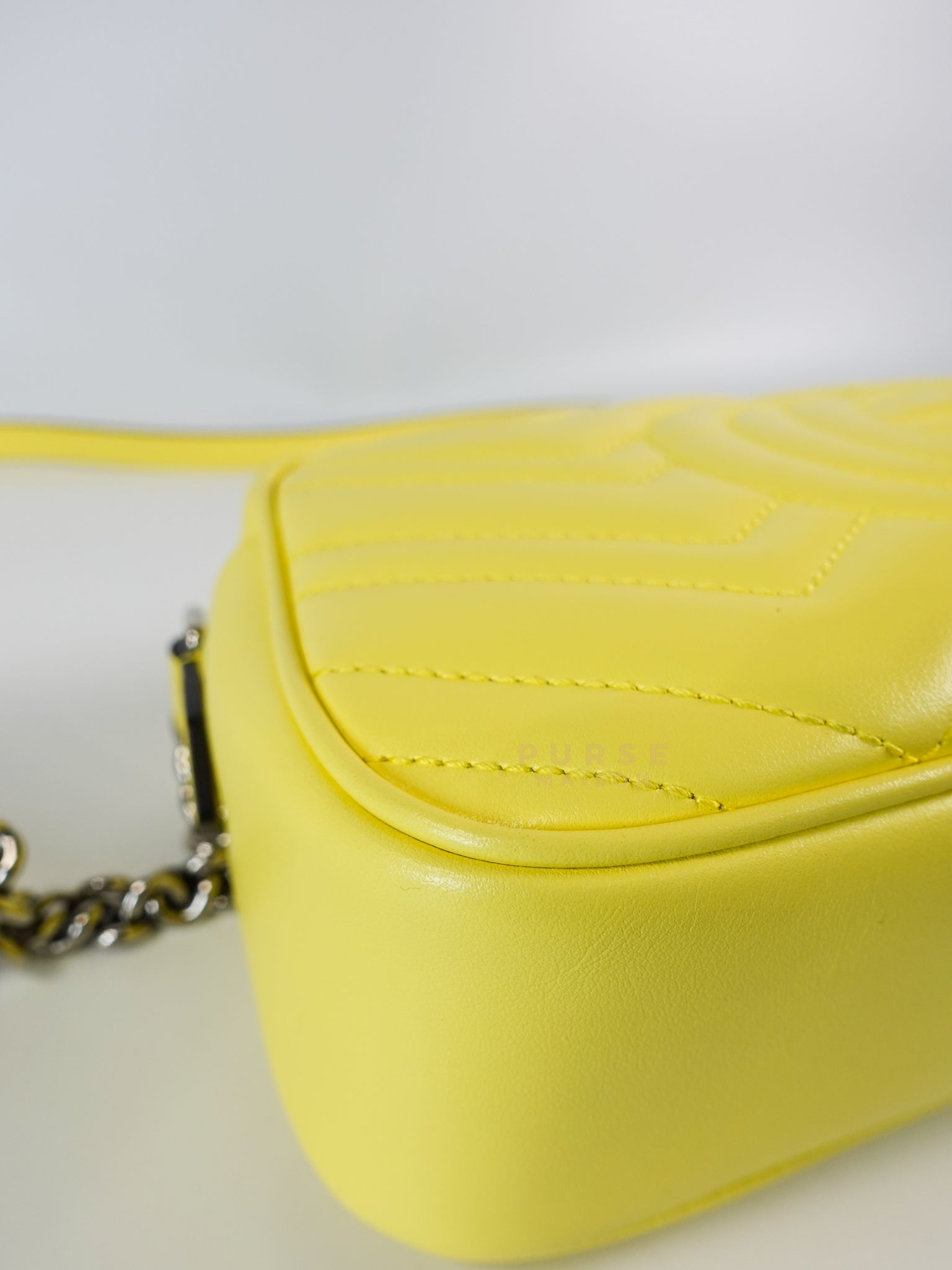 GG Marmont Small Lime Matelasse Camera Bag | Purse Maison Luxury Bags Shop