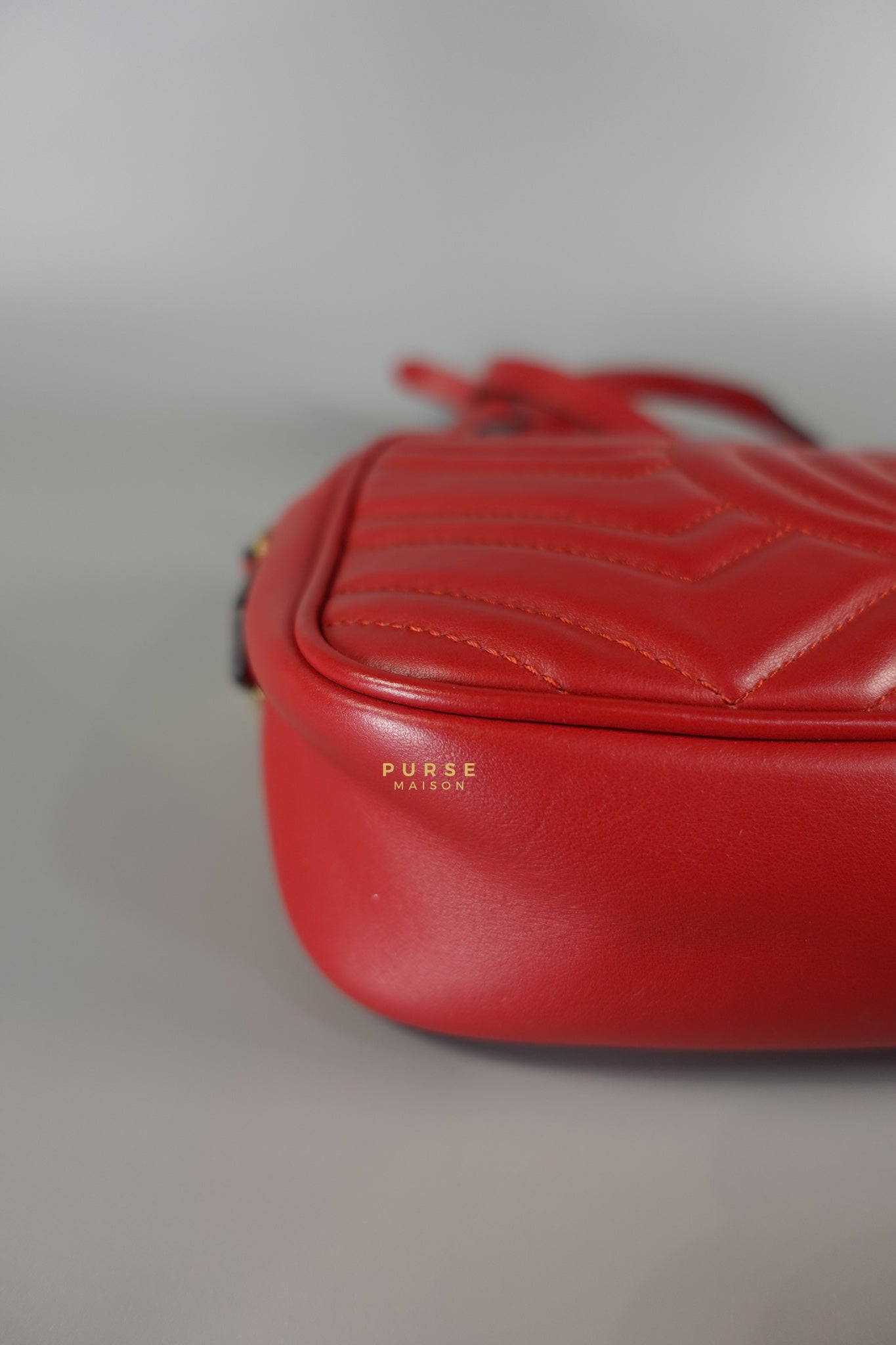 GG Marmont Small Red Matelasse Leather Camera Bag | Purse Maison Luxury Bags Shop