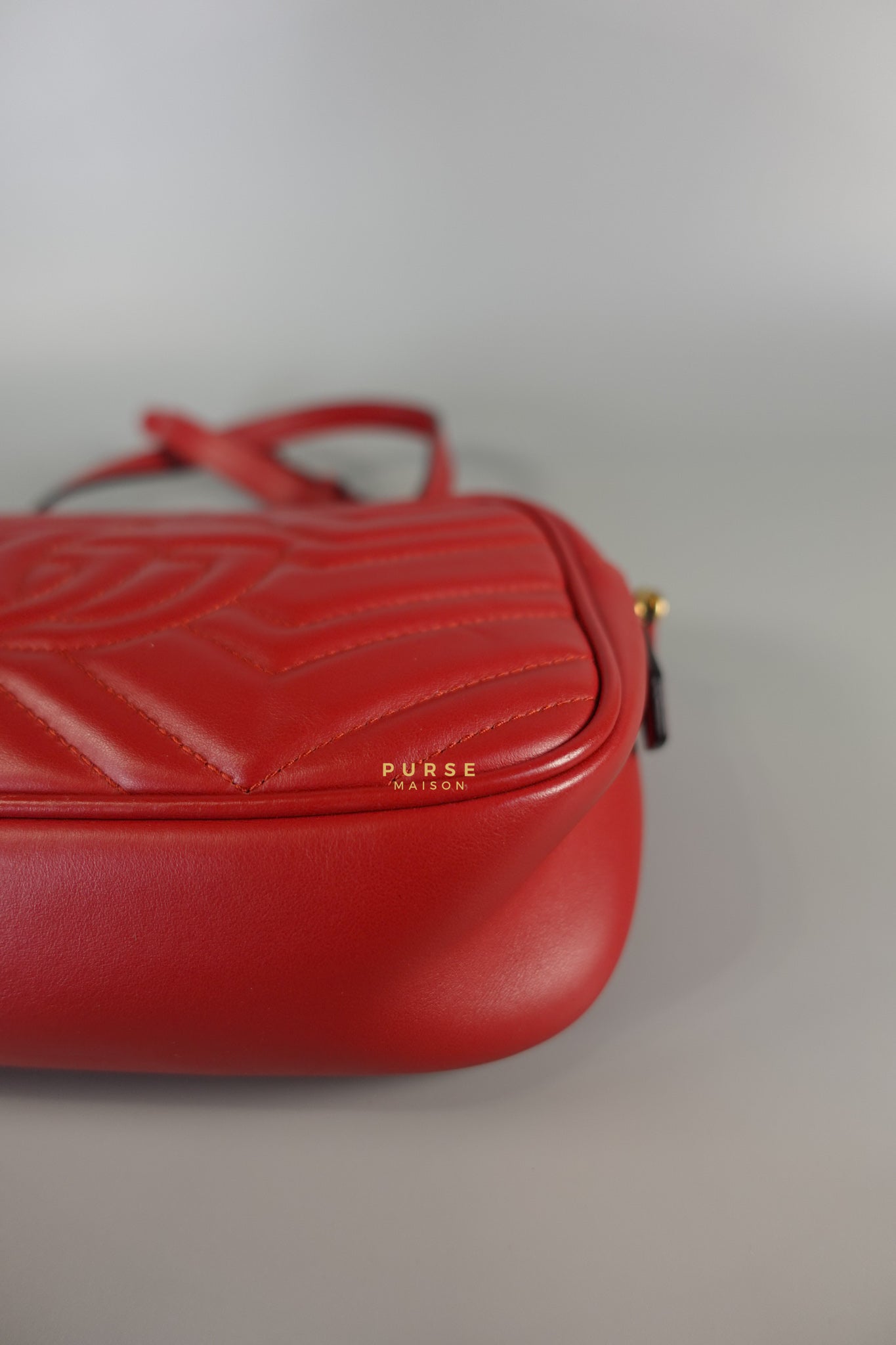 GG Marmont Small Red Matelasse Leather Camera Bag | Purse Maison Luxury Bags Shop