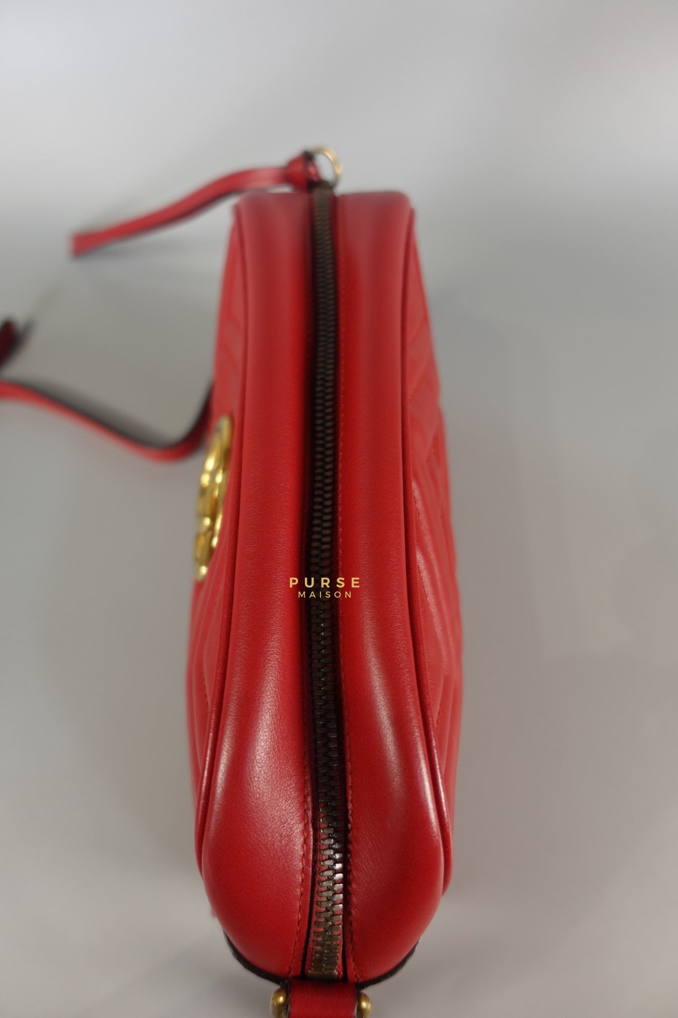 GG Marmont Small Red Matelasse Leather Camera Bag | Purse Maison Luxury Bags Shop