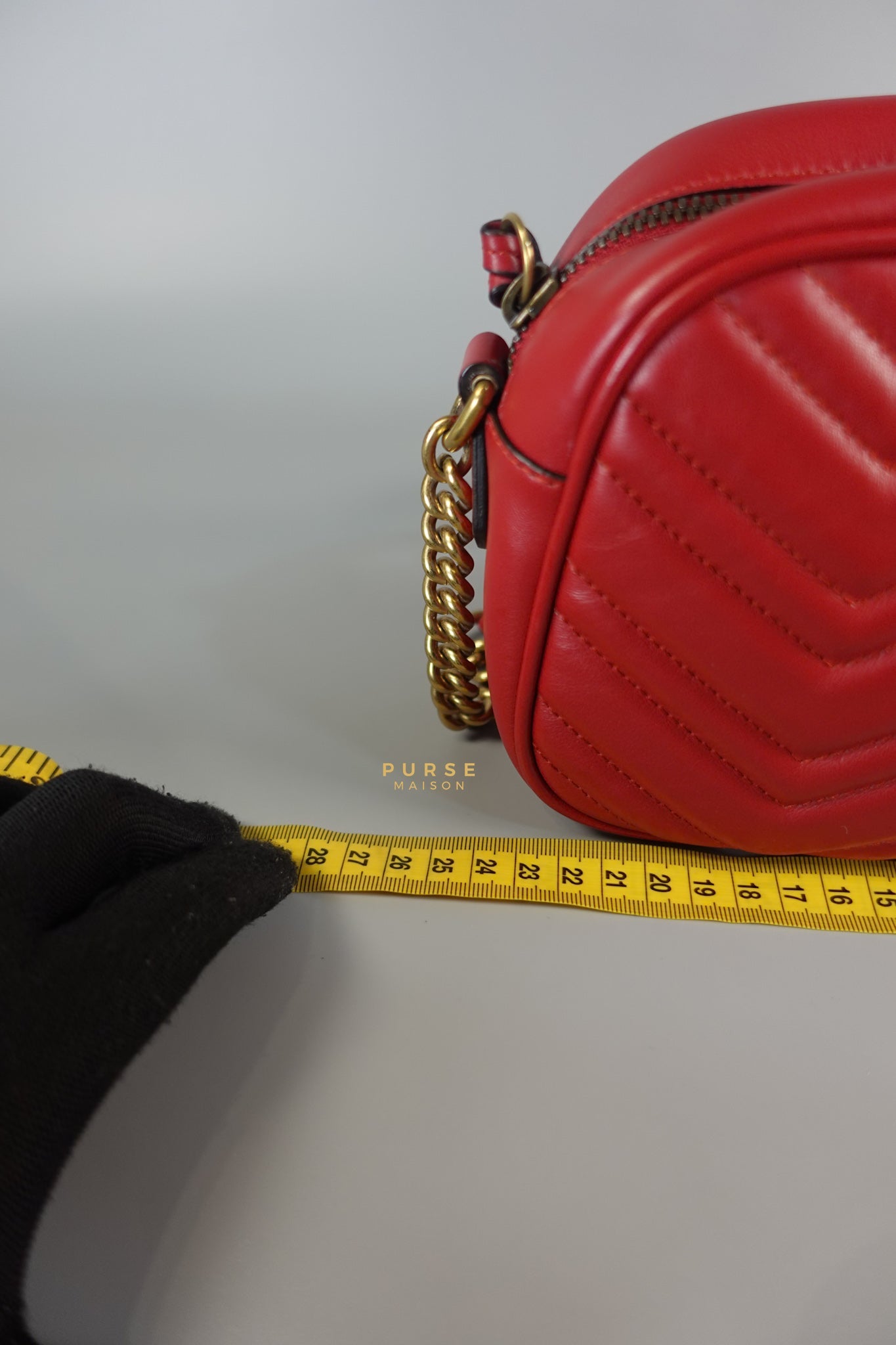 GG Marmont Small Red Matelasse Leather Camera Bag | Purse Maison Luxury Bags Shop