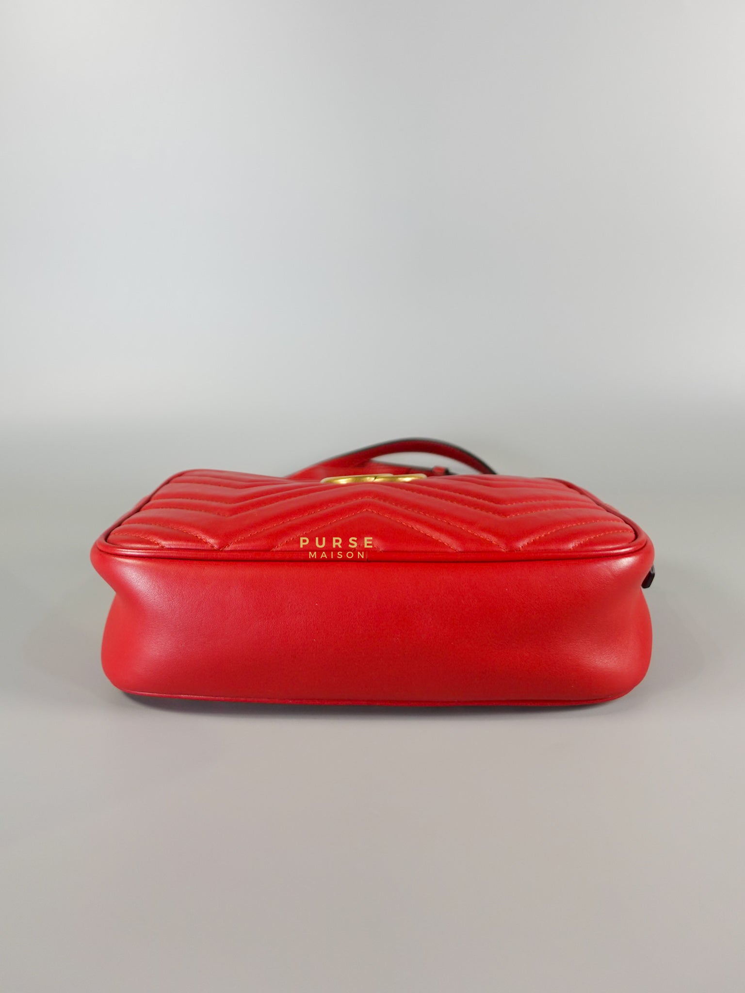 GG Marmont Small Red Matelasse Leather Camera Bag | Purse Maison Luxury Bags Shop