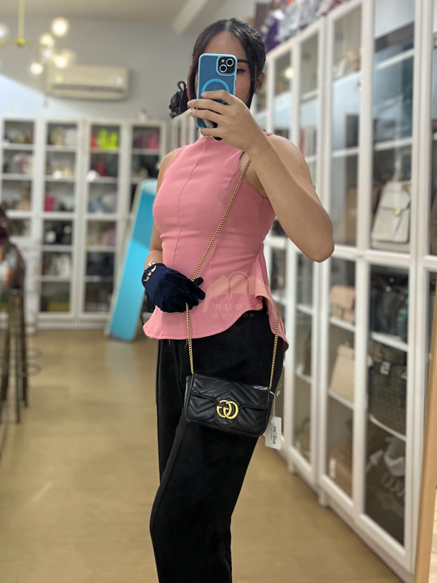 GG Marmont Super Mini Black Chain Bag | Purse Maison Luxury Bags Shop