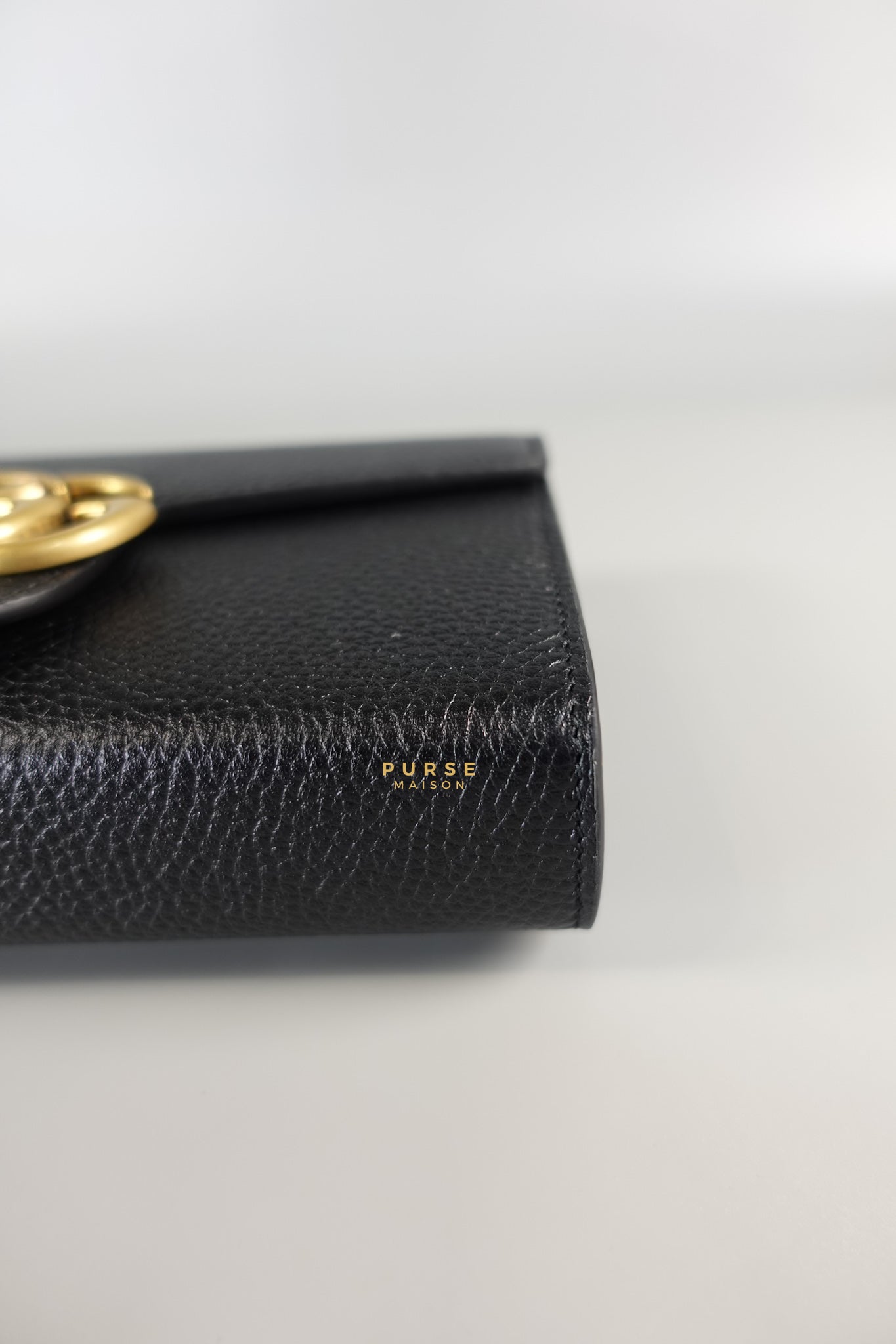 GG Marmont Wallet on Chain in Black Leather | Purse Maison Luxury Bags Shop